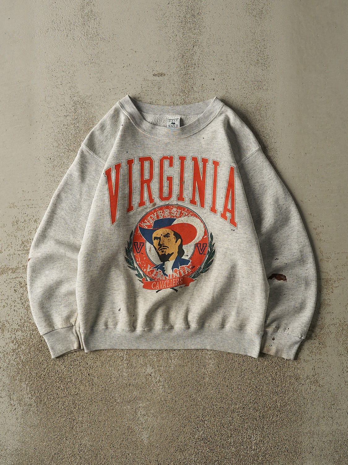 Vintage 80s Heather Grey University of Virginia Cavaliers Crewneck (S)