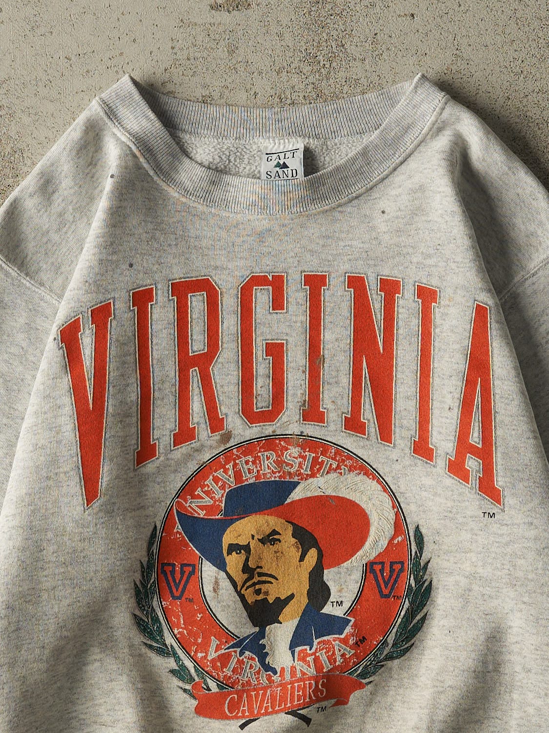 Vintage 80s Heather Grey University of Virginia Cavaliers Crewneck (S)