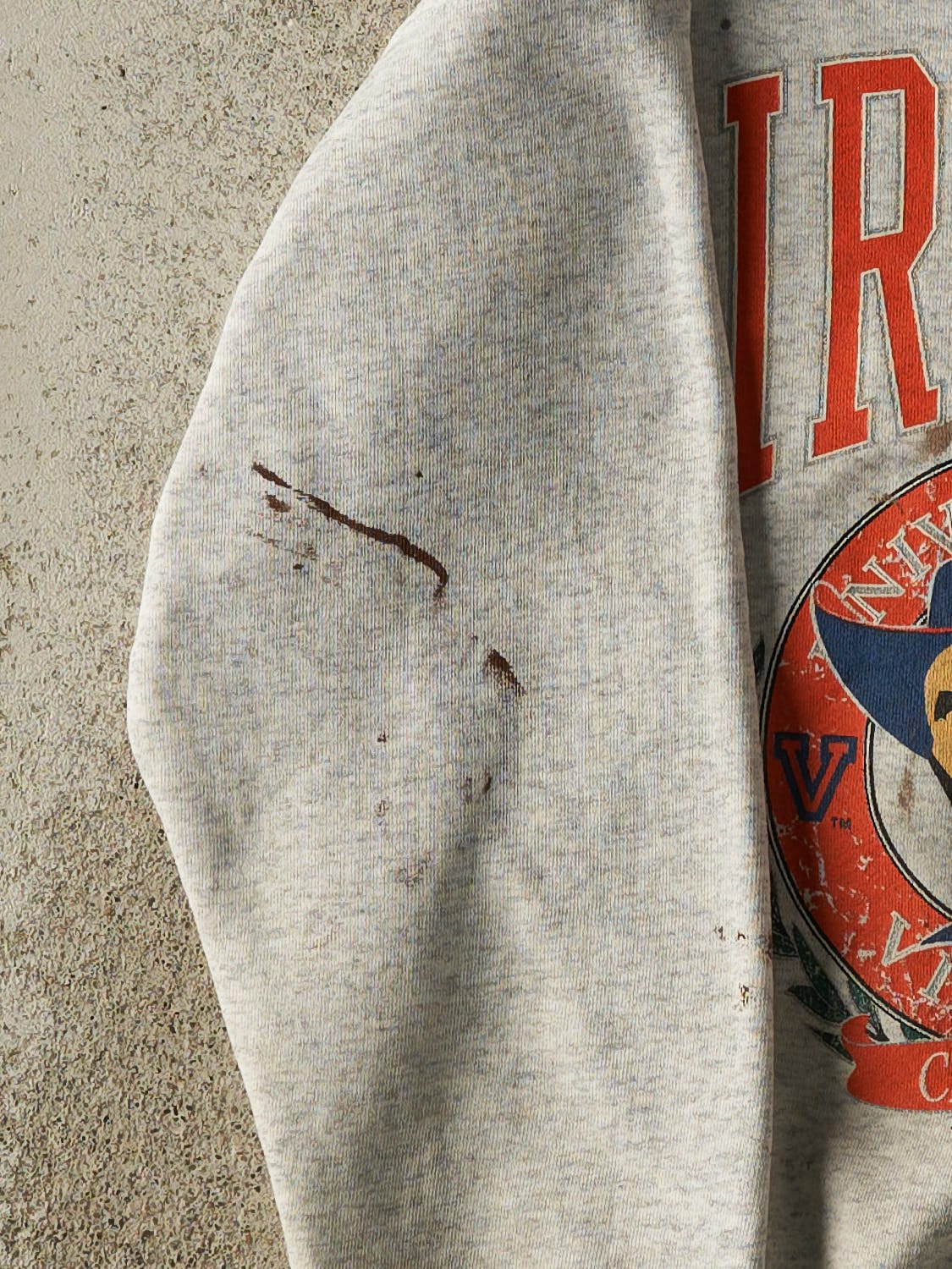 Vintage 80s Heather Grey University of Virginia Cavaliers Crewneck (S)