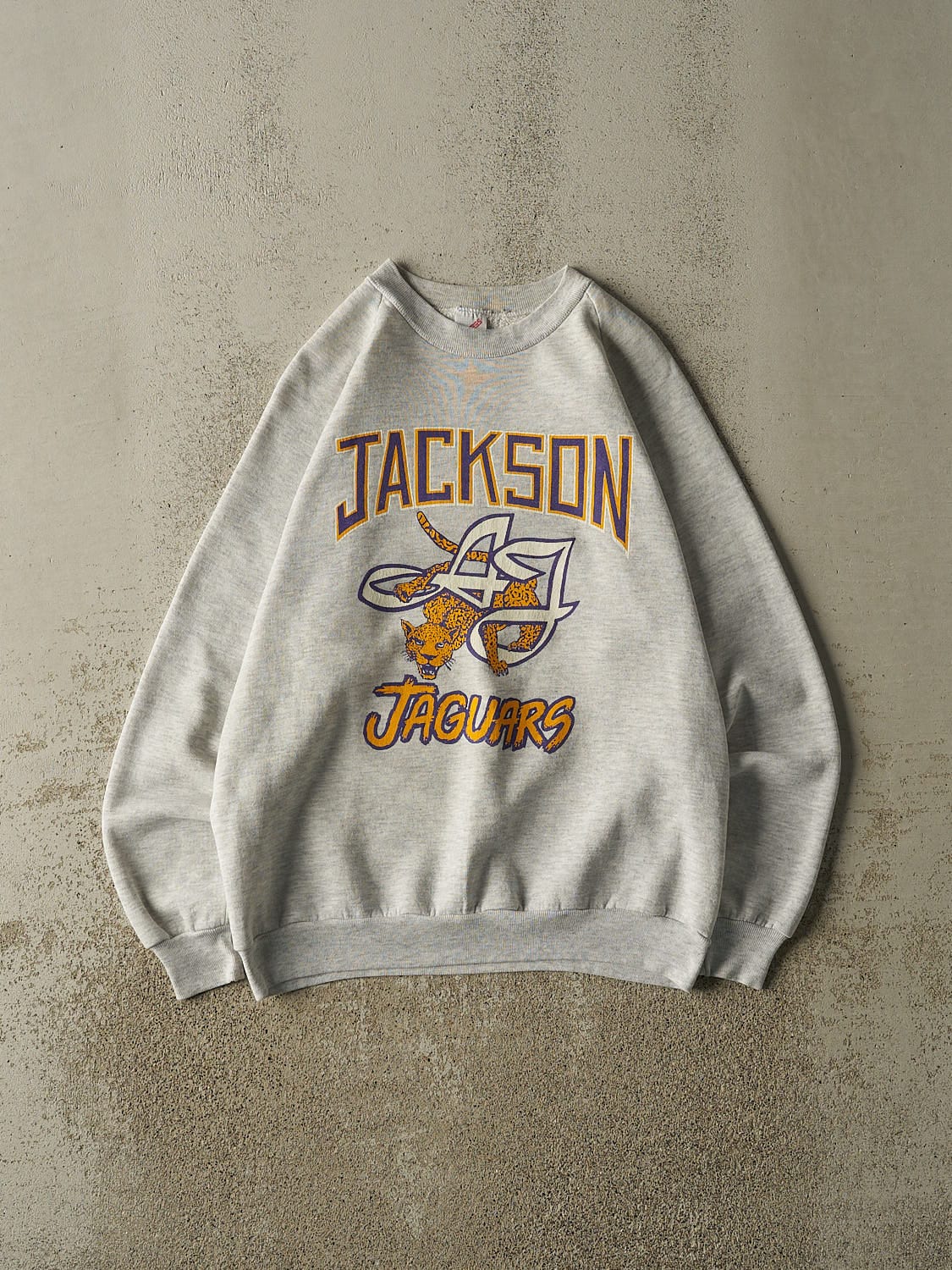 Vintage 80s Heather Grey Jackson Jaguars Crewneck (M/L)