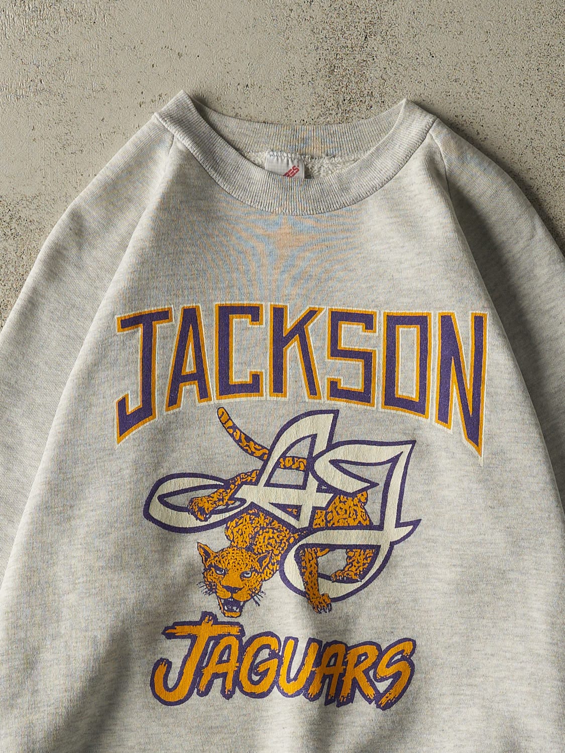 Vintage 80s Heather Grey Jackson Jaguars Crewneck (M/L)