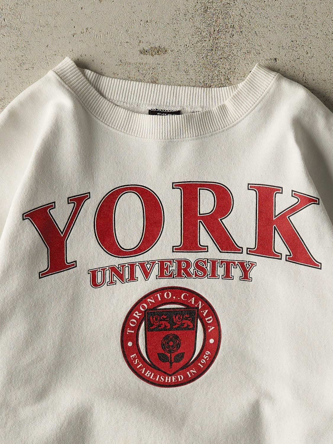 Vintage 90s White York University Crewneck (L)