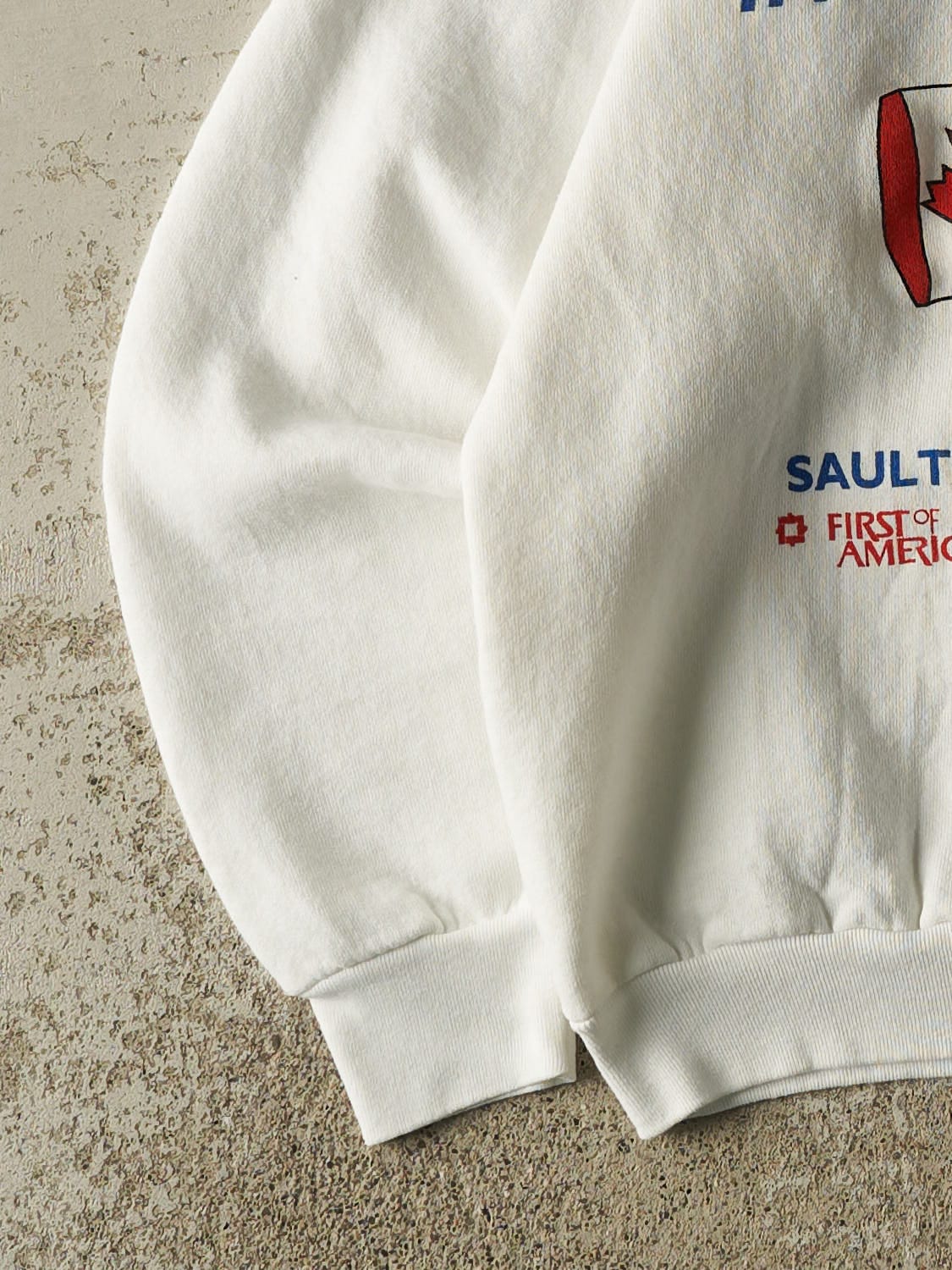 Vintage 93' White 25th Annual International 500 Racing Crewneck (S/M)