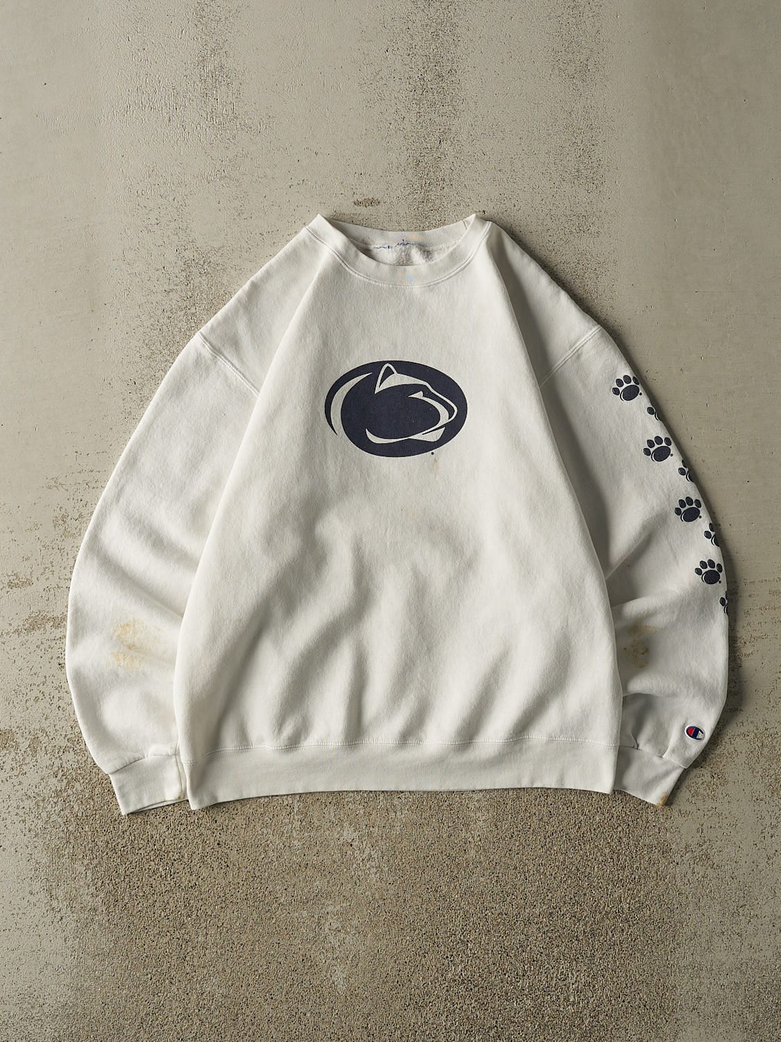 Vintage 90s White Penn State University Crewneck (M/L)
