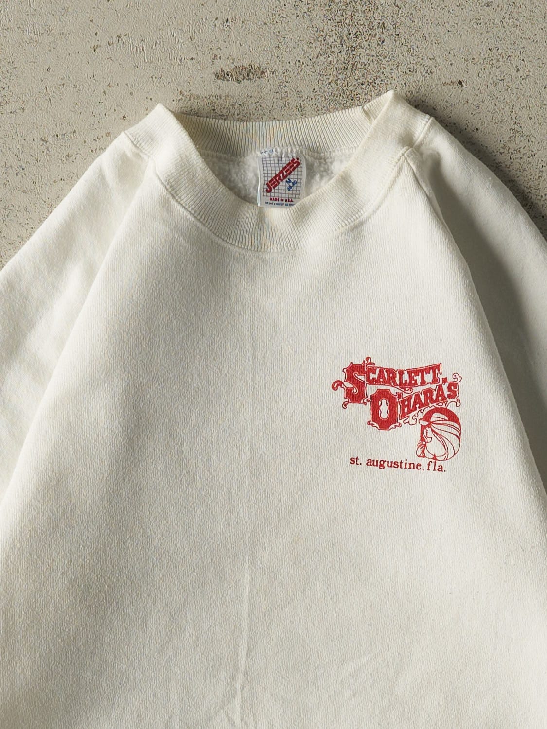 Vintage 80s White Scarlett O'Hara's Crewneck (XS)