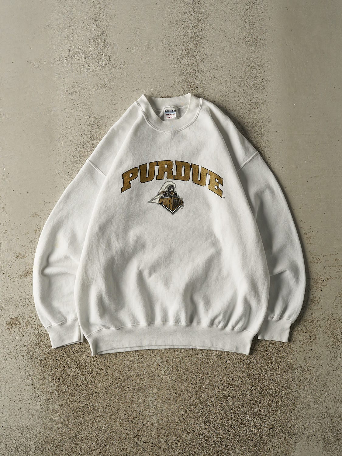 Vintage 90s White Purdue University Crewneck (L/XL)
