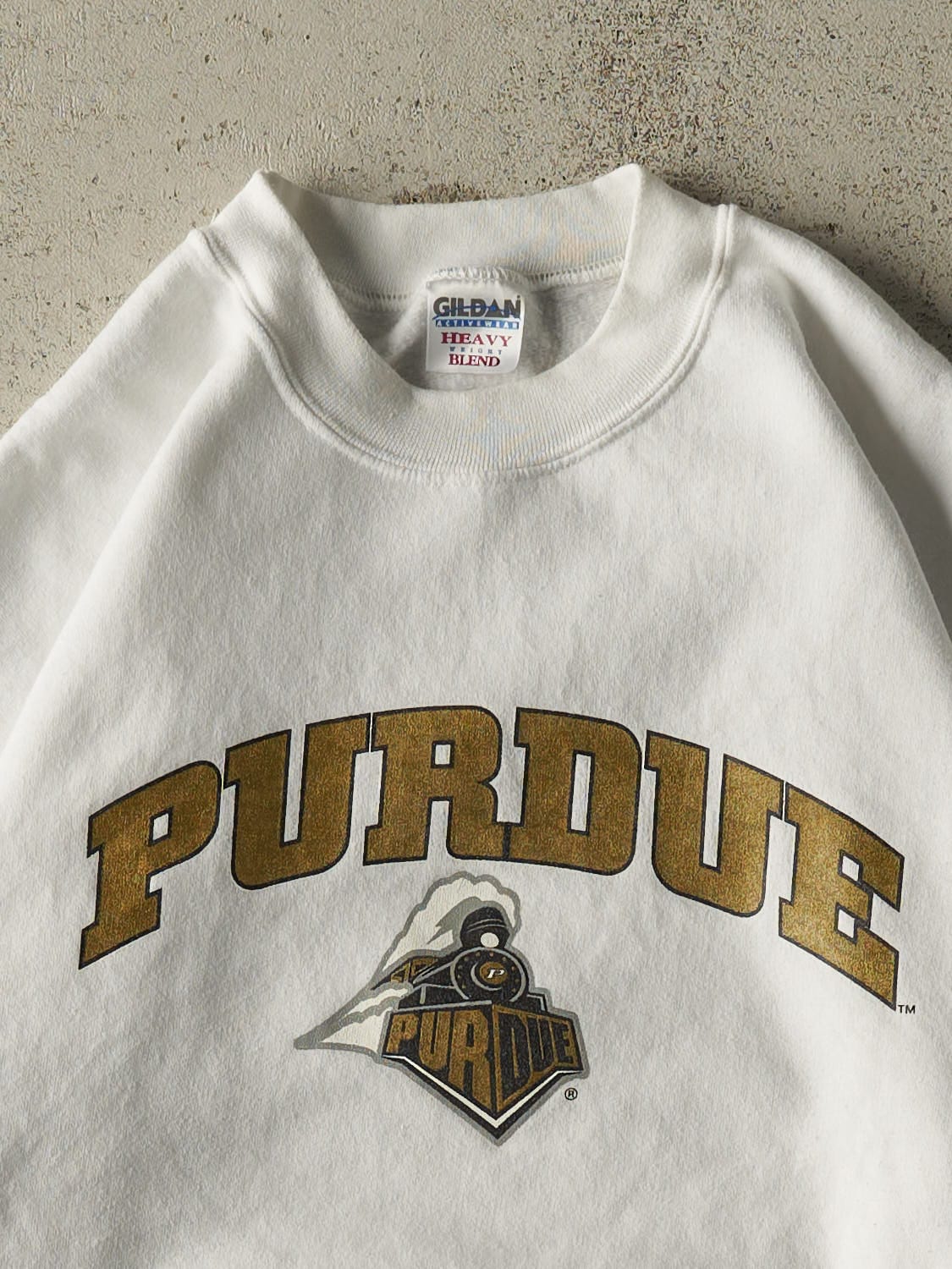 Vintage 90s White Purdue University Crewneck (L/XL)