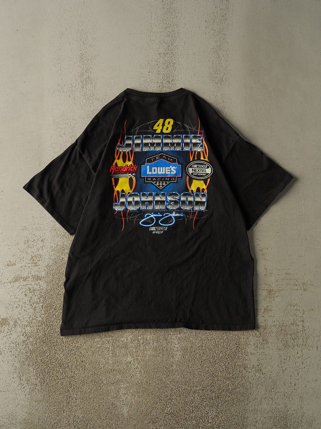 Vintage 05' Black Jimmie Johnson Nascar Tee (XL)