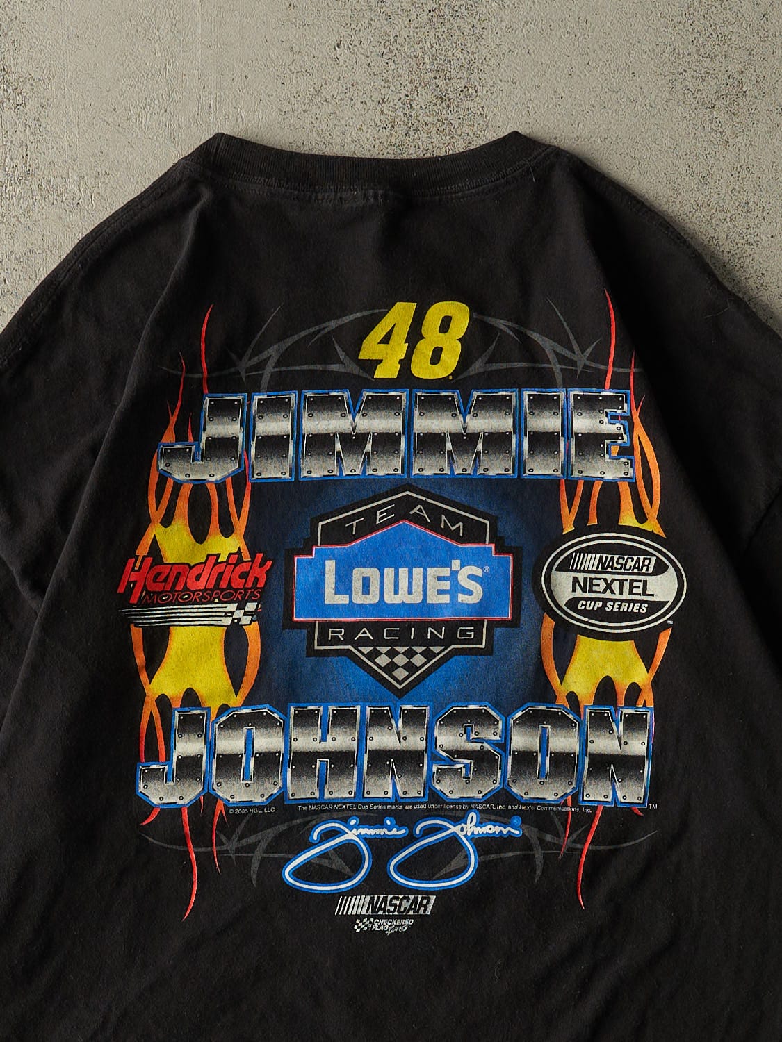 Vintage 05' Black Jimmie Johnson Nascar Tee (XL)