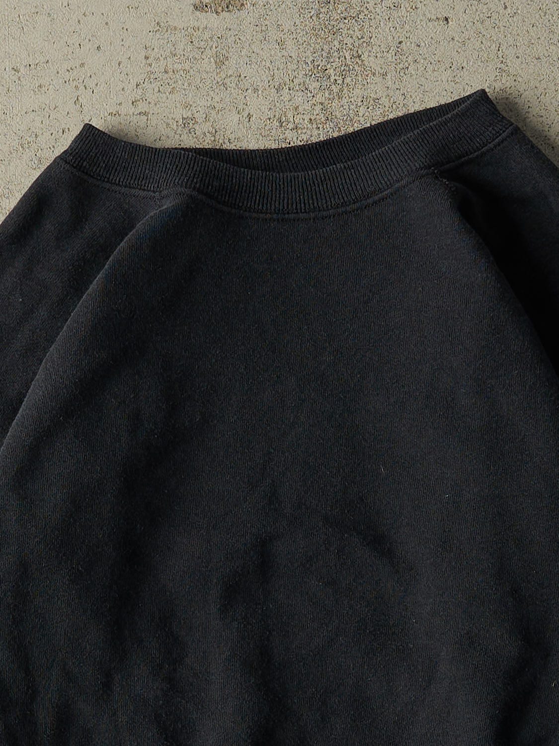 Vintage 80s Black Blank Crewneck (XS/S)