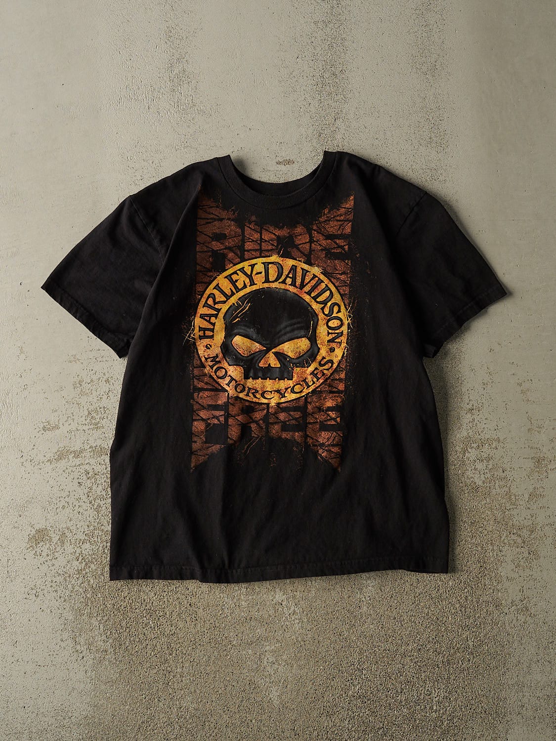 Vintage 07' Black Harley Davidson Mackinaw City MI Tee (L/XL)