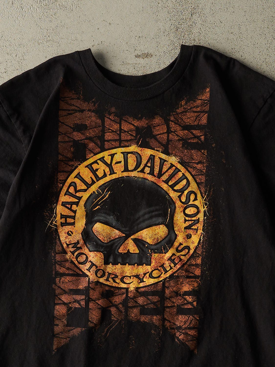 Vintage 07' Black Harley Davidson Mackinaw City MI Tee (L/XL)