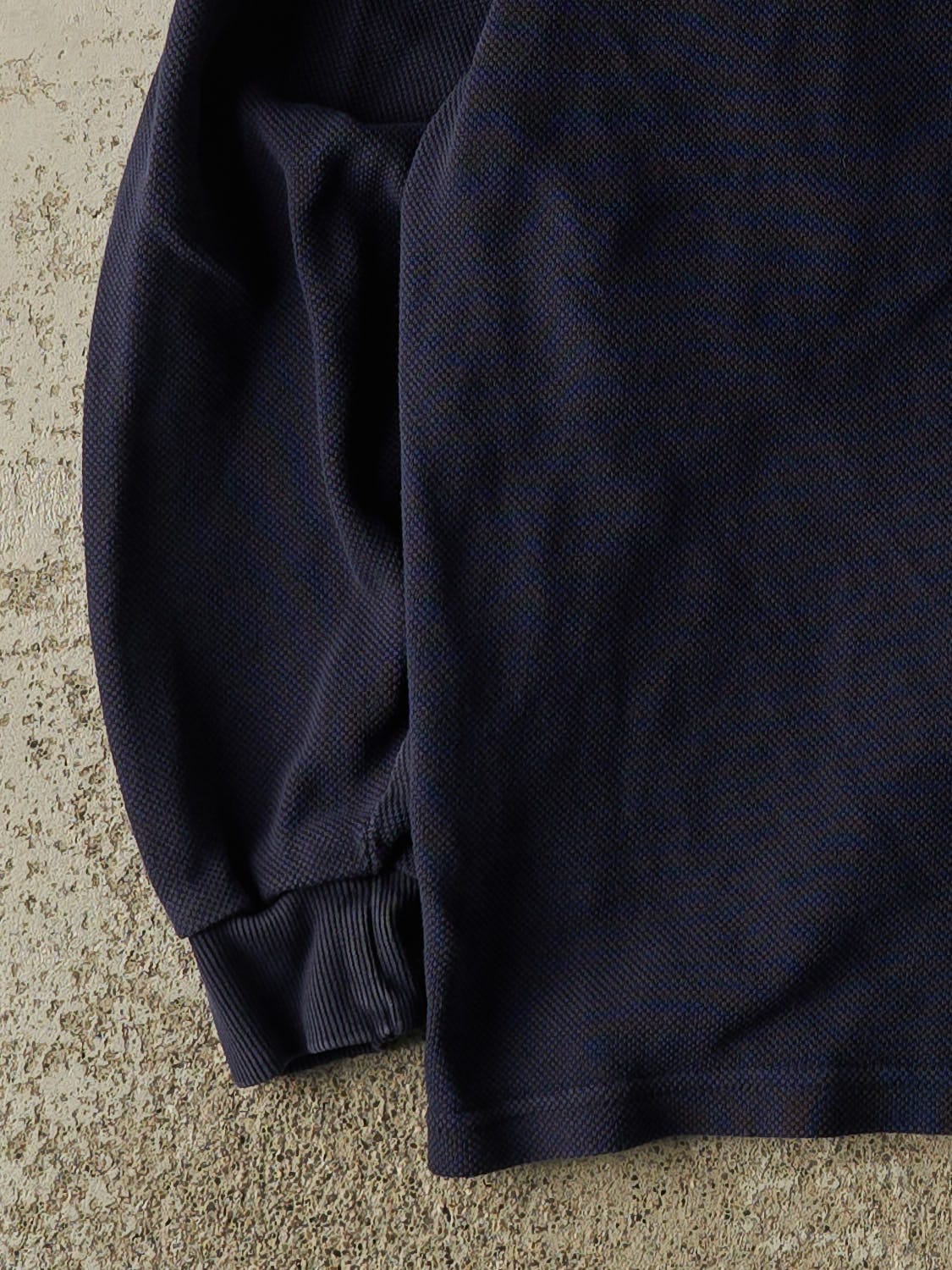 Vintage 90s Navy Blue Tremblant Quarter Button Long Sleeve (L/XL)