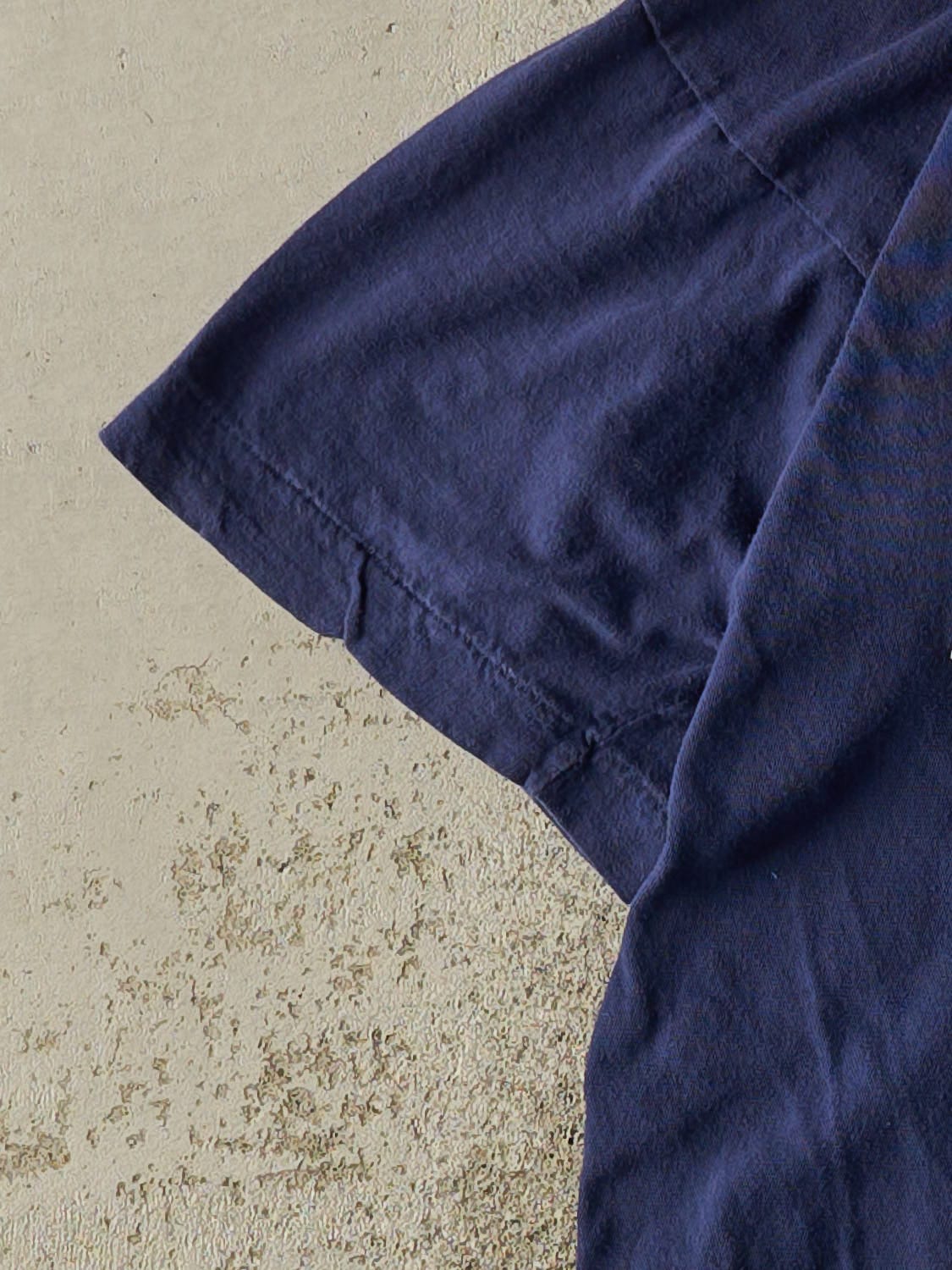 Vintage 90s Navy Blue Michelangelo Single Stitch Tee (XS/S)