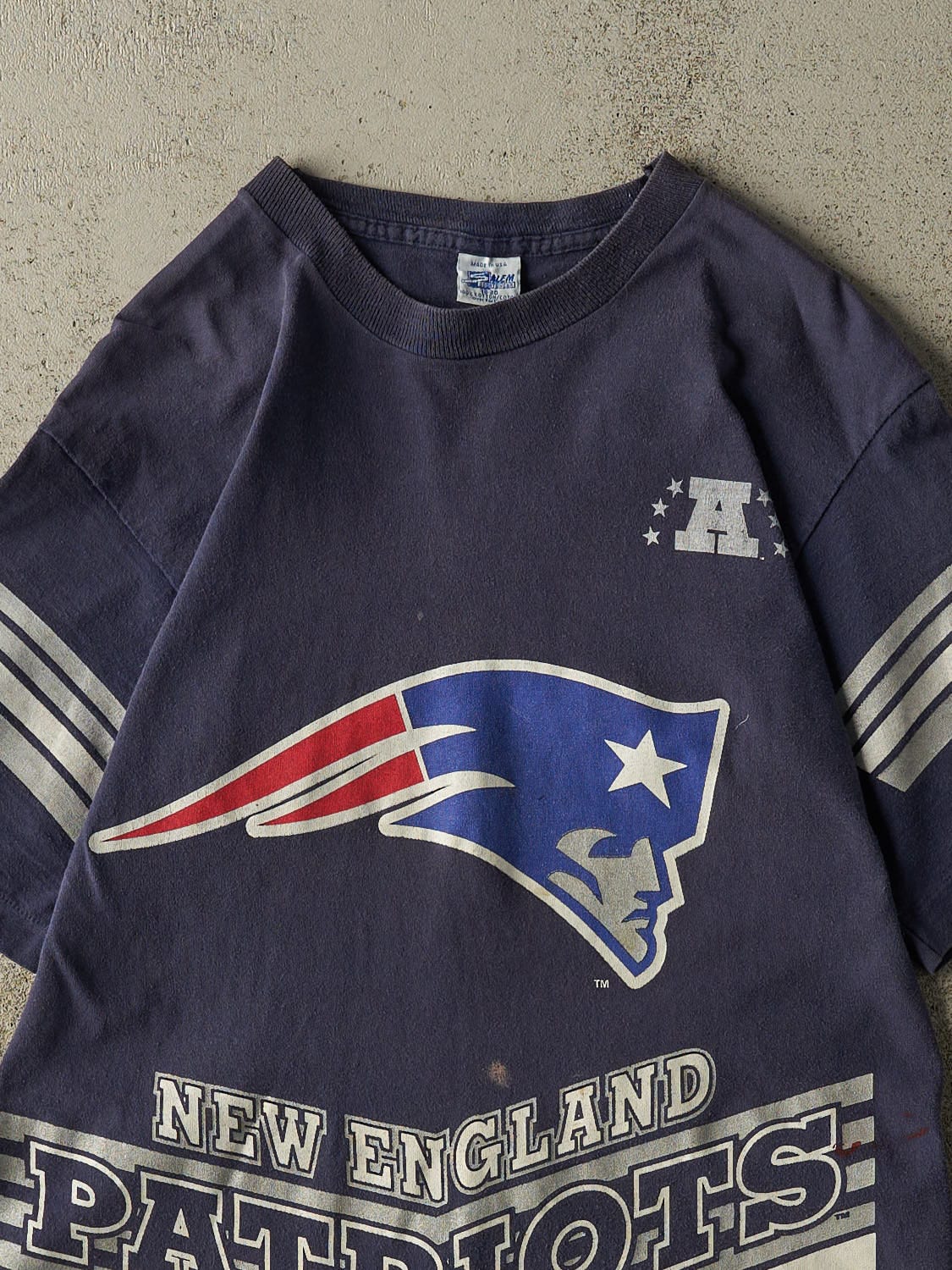 Vintage 95' Navy Blue New England Patriots Tee (S/M)