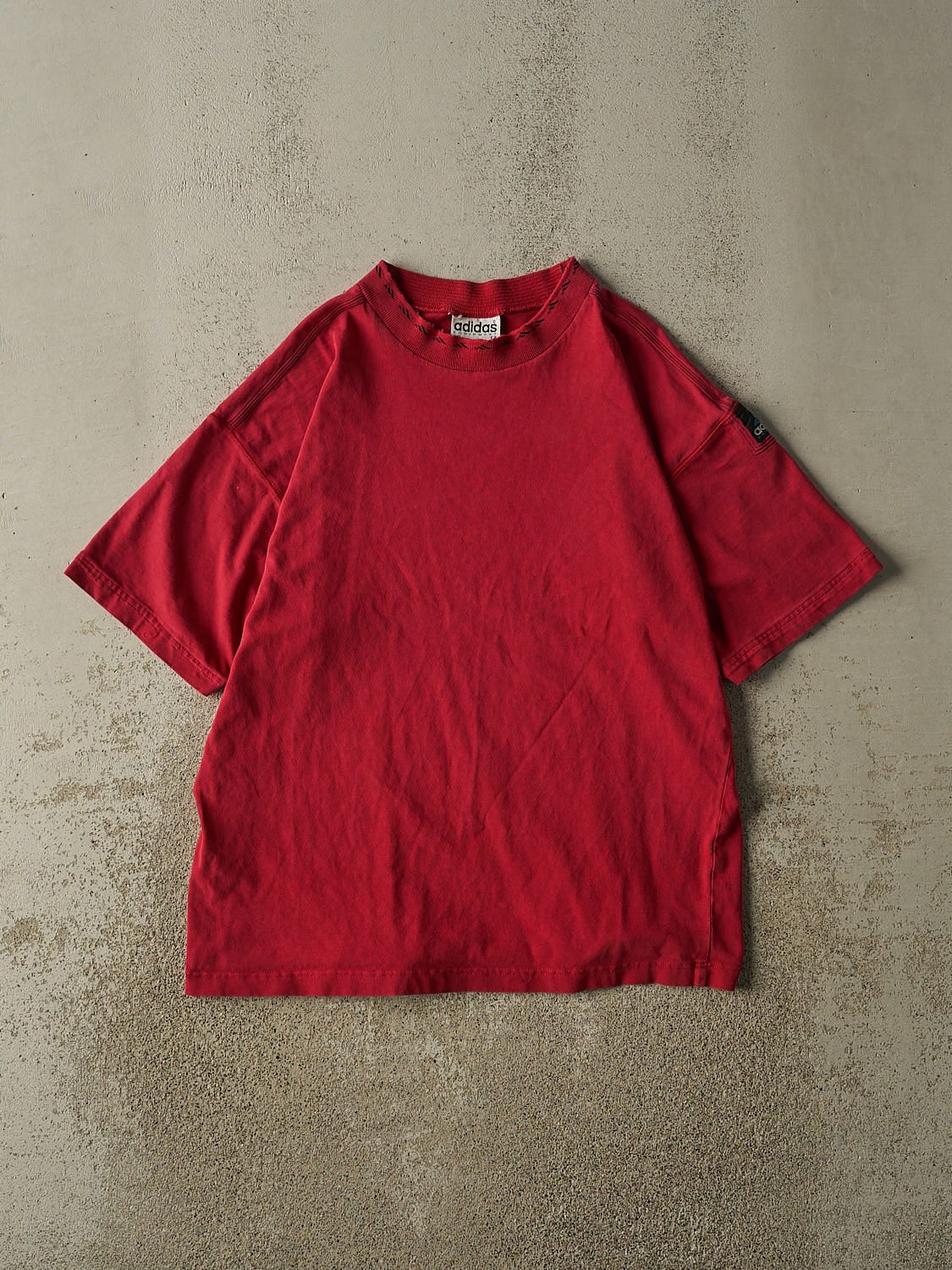 Vintage 80s Burgundy Adidas Equipment Tee (L)