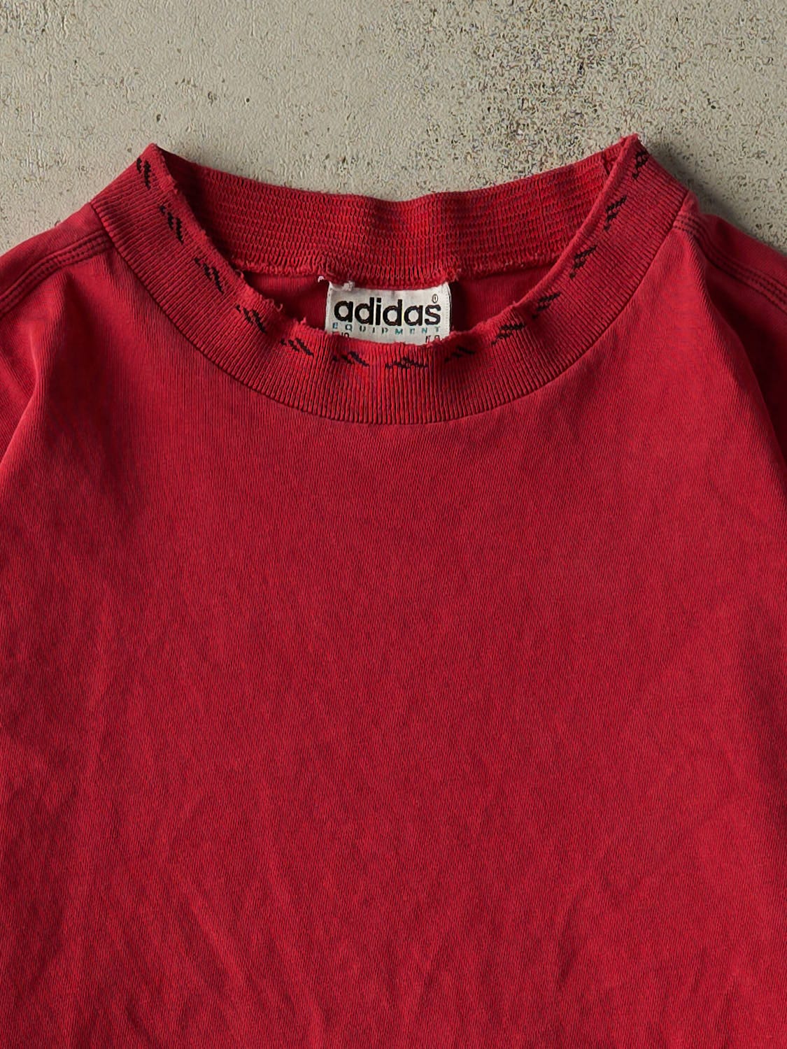 Vintage 80s Burgundy Adidas Equipment Tee (L)