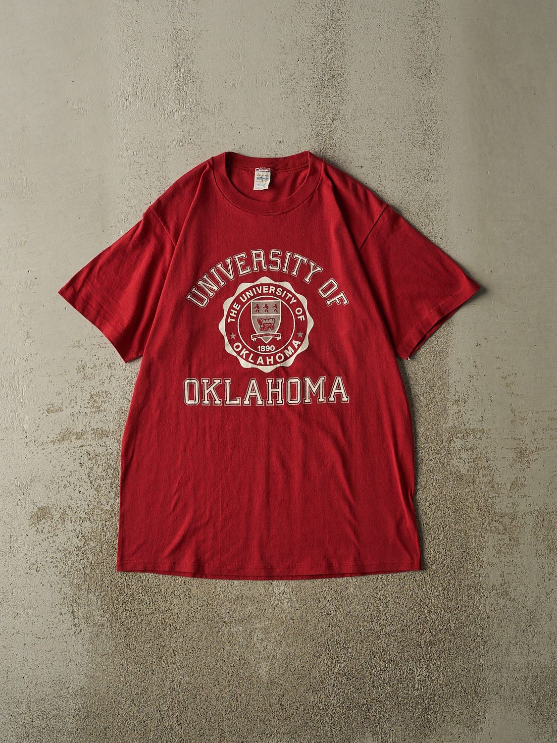 Vintage 80s Burgundy University of Oklahoma Single Stitch Tee (L)