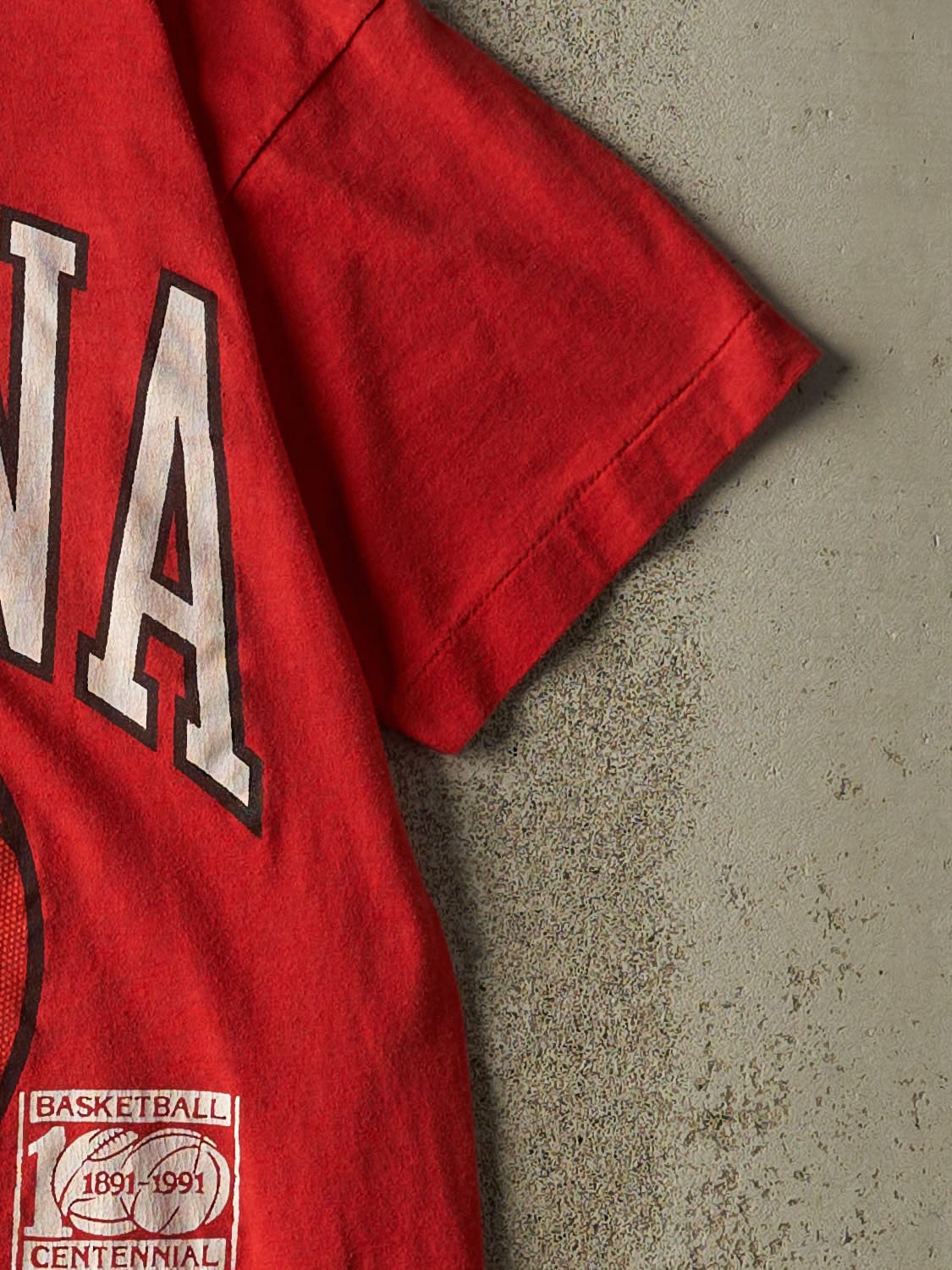 Vintage 92' Red Indiana University NCAA Final Four Single Stitch Tee (M)