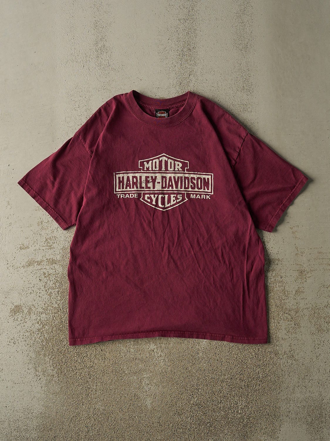 Vintage 90s Burgundy Harley Davidson Reno Nevada Tee (XL)