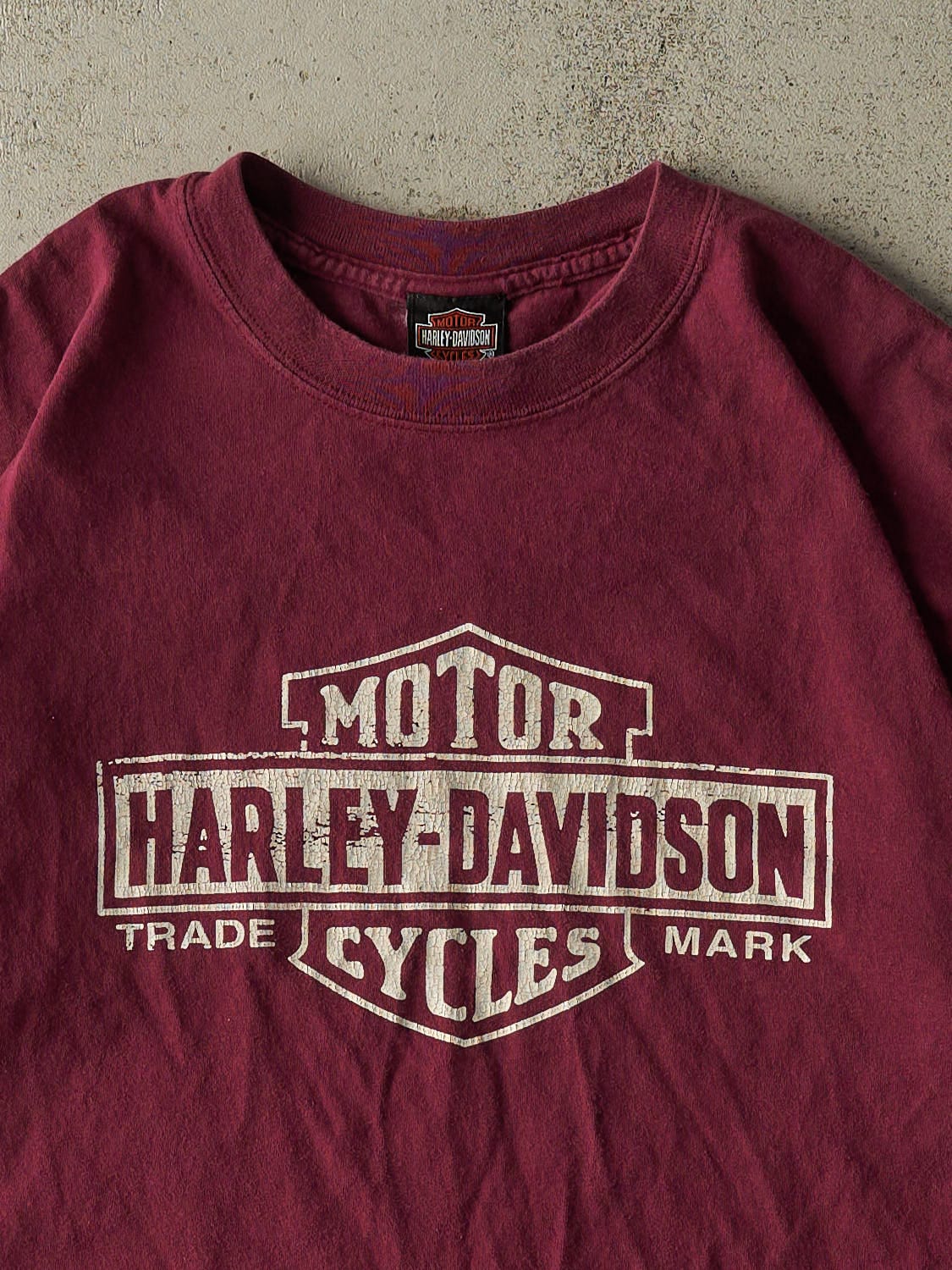 Vintage 90s Burgundy Harley Davidson Reno Nevada Tee (XL)