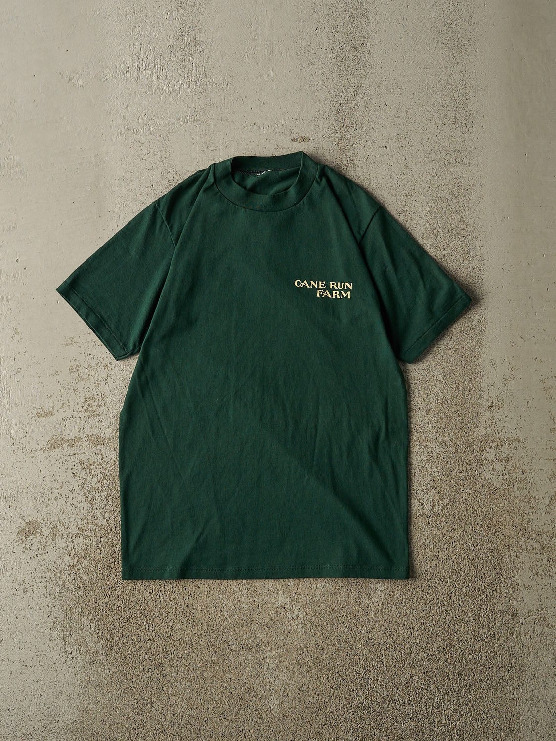 Vintage 70s Green Cane Run Farm Single Stitch Tee (S/M)