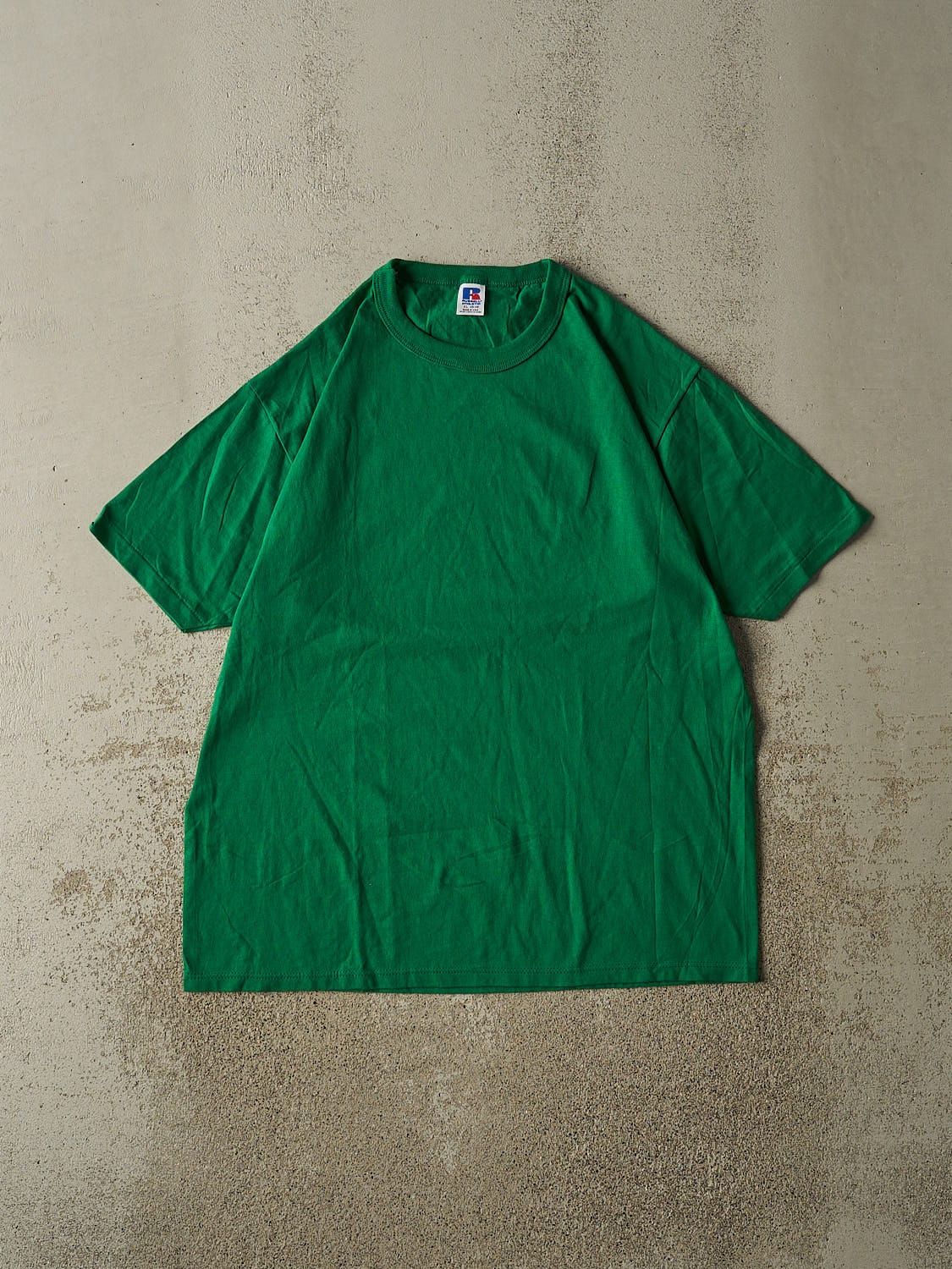 Vintage 80s Green Russell Athletic Blank Tee (XL)