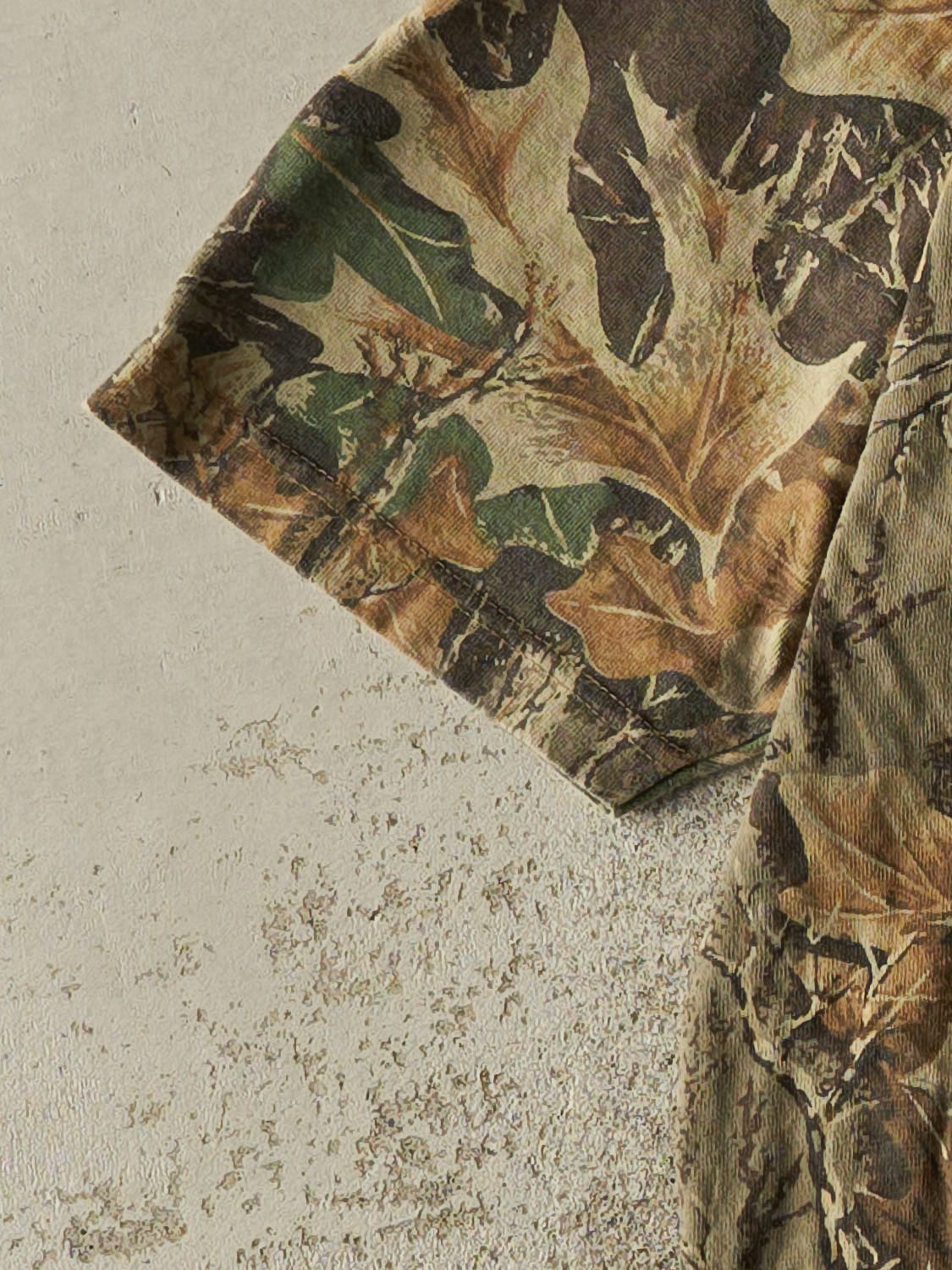 Vintage 80s Camo Advantage Pocket Quarter Button Tee (S/M)