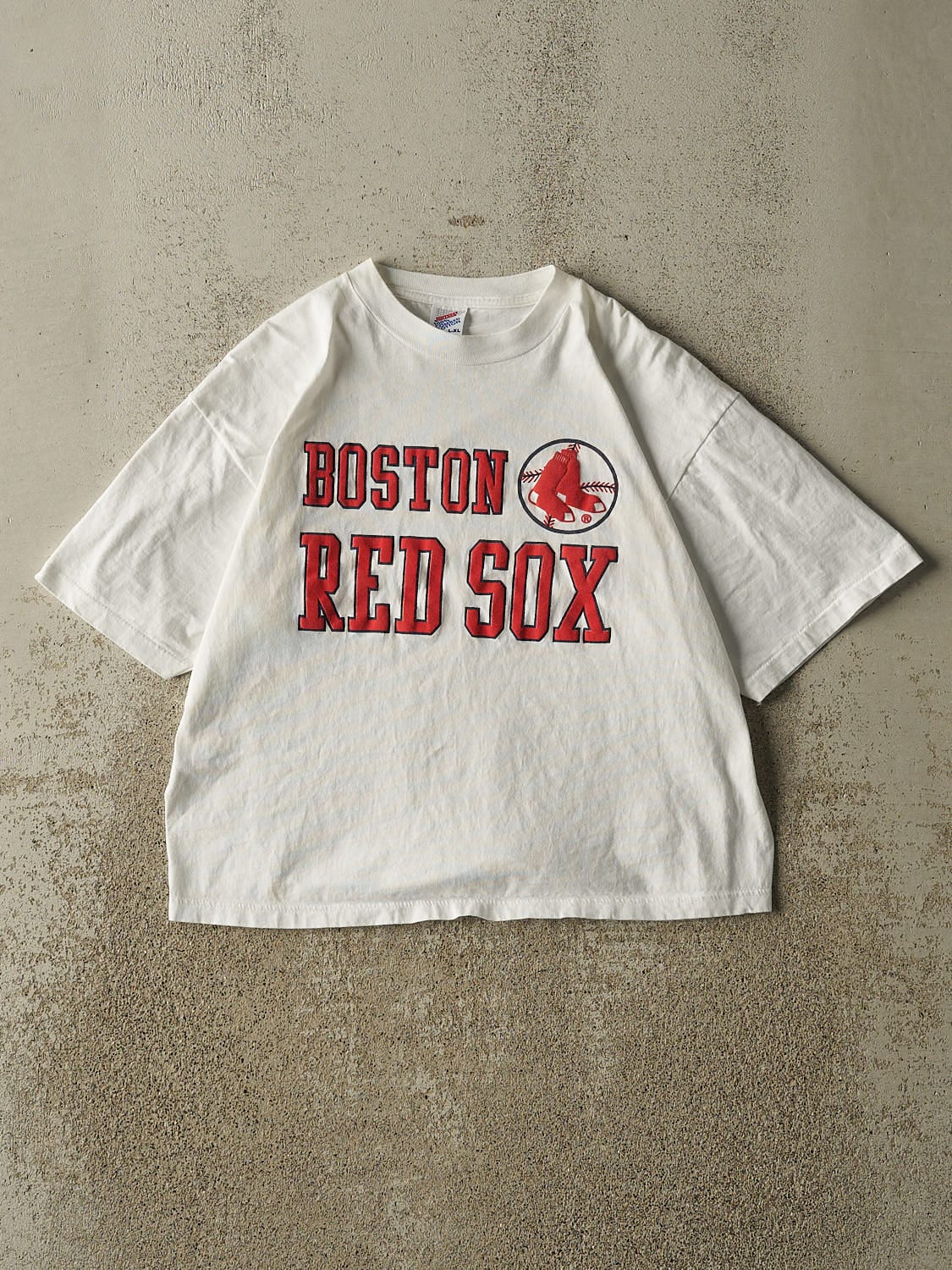 Vintage 80s White Boston Red Sox Tee (S)