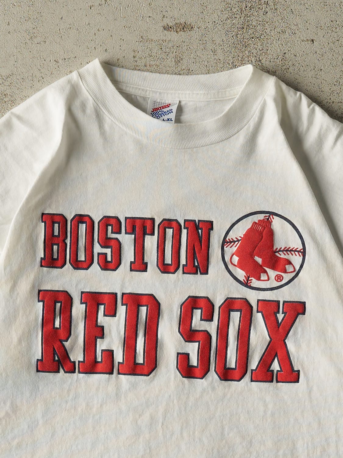 Vintage 80s White Boston Red Sox Tee (S)