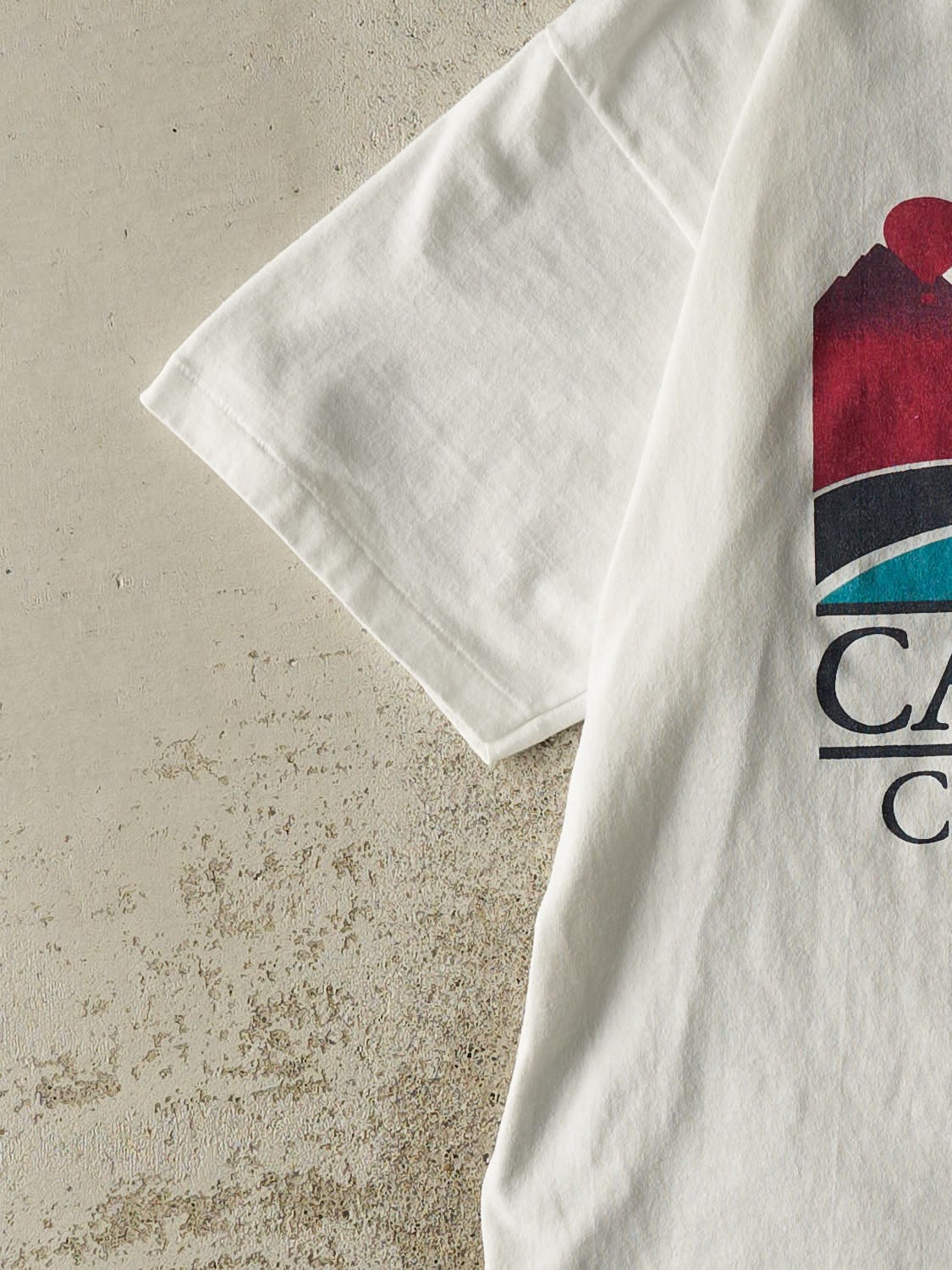 Vintage 90s White Calgary Single Stitch Tee (M)