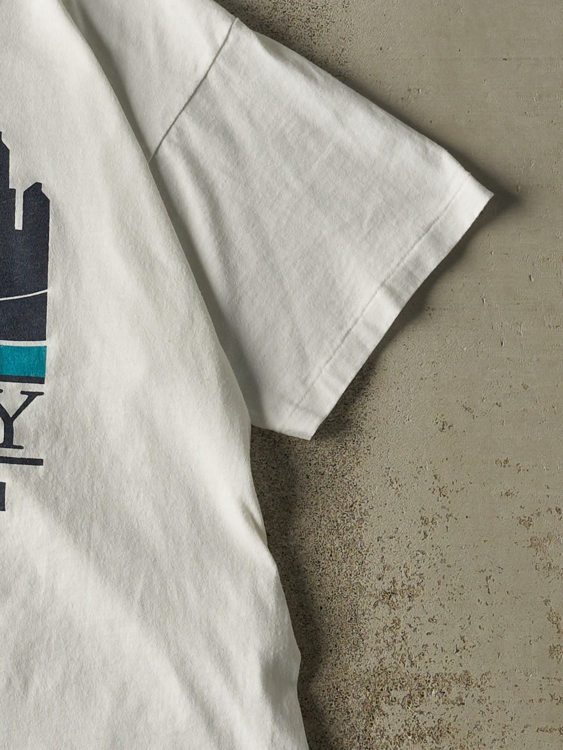 Vintage 90s White Calgary Single Stitch Tee (M)