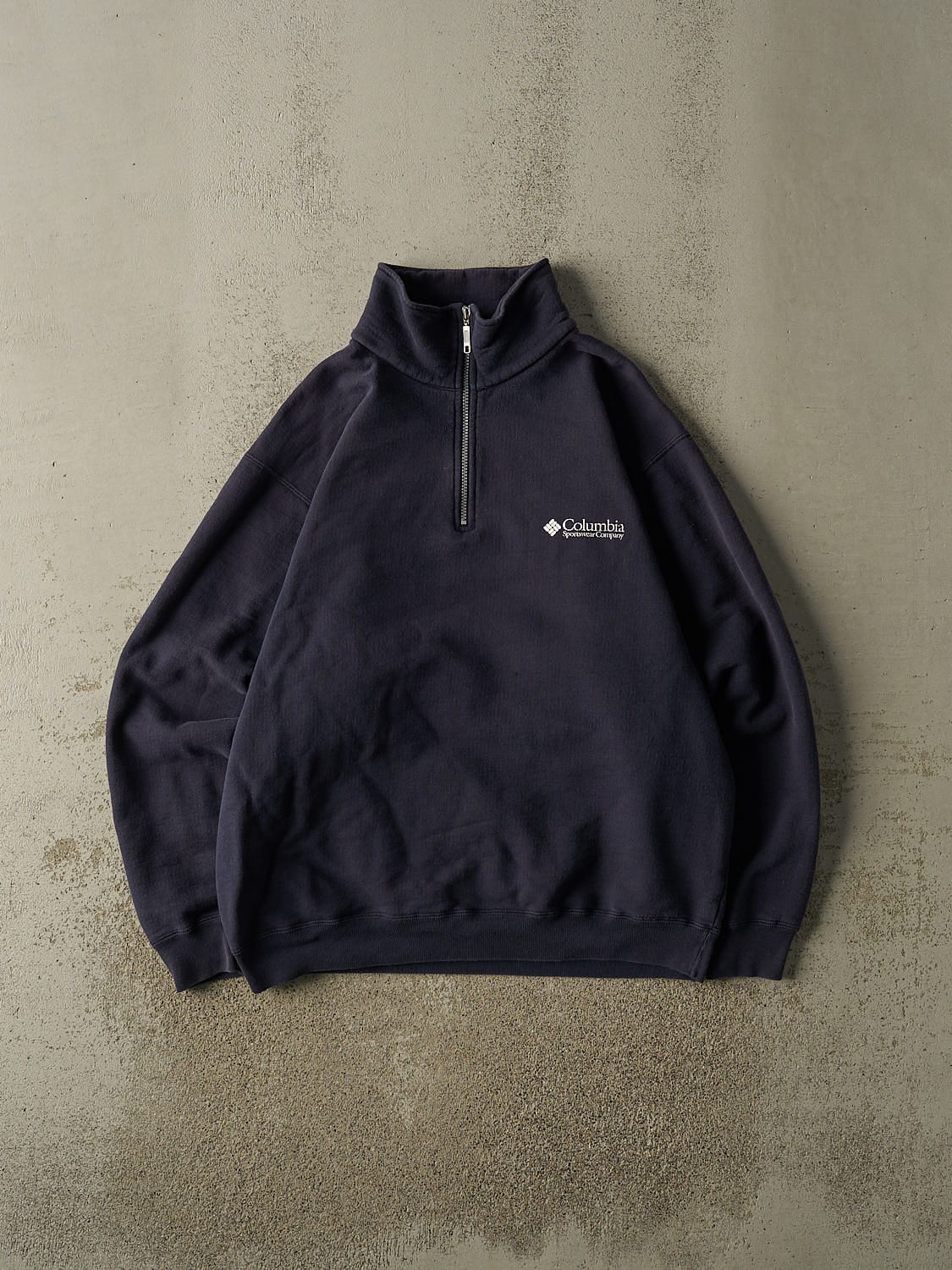 Vintage Y2K Navy Blue Columbia Quarter Zip Sweater (XL/XXL)
