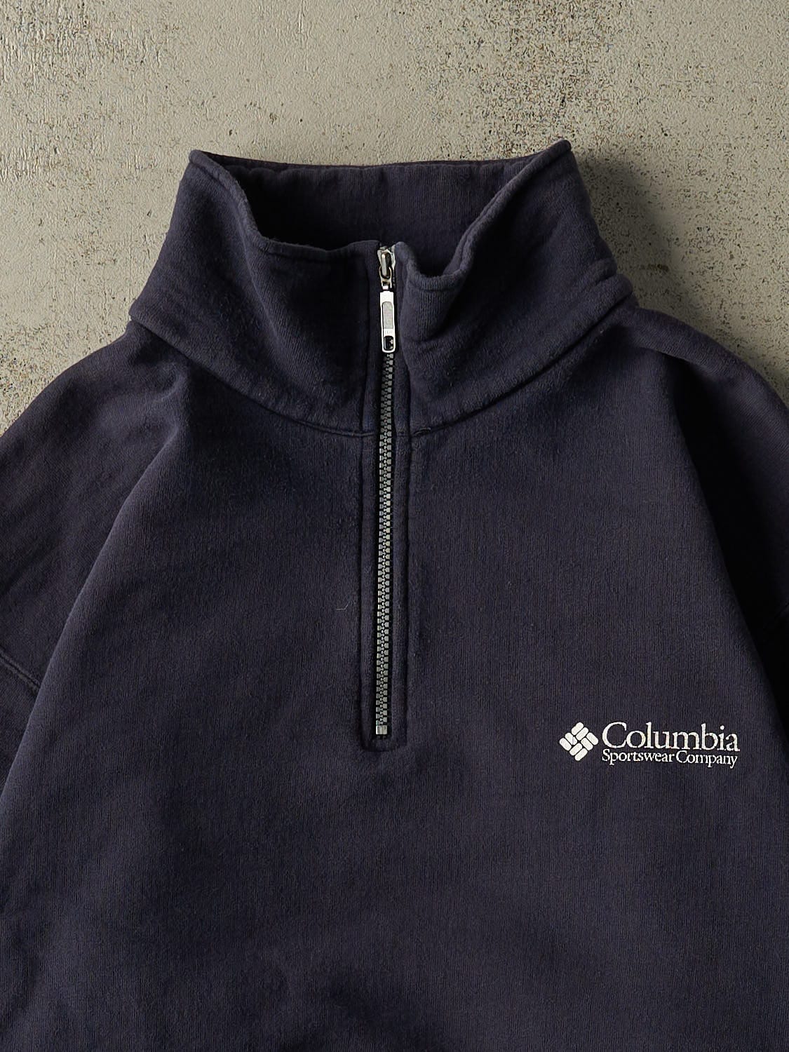 Vintage Y2K Navy Blue Columbia Quarter Zip Sweater (XL/XXL)