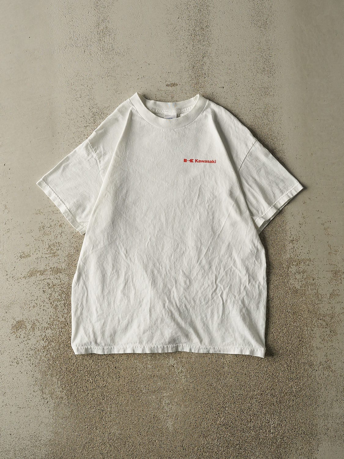 Vintage Y2K White Kawaski Tee (M/L)