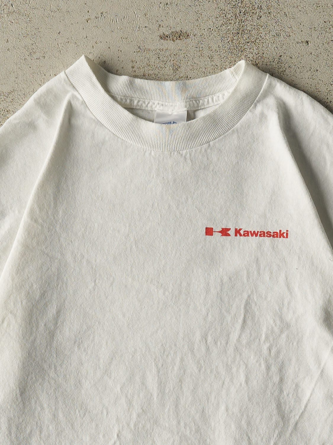 Vintage Y2K White Kawaski Tee (M/L)