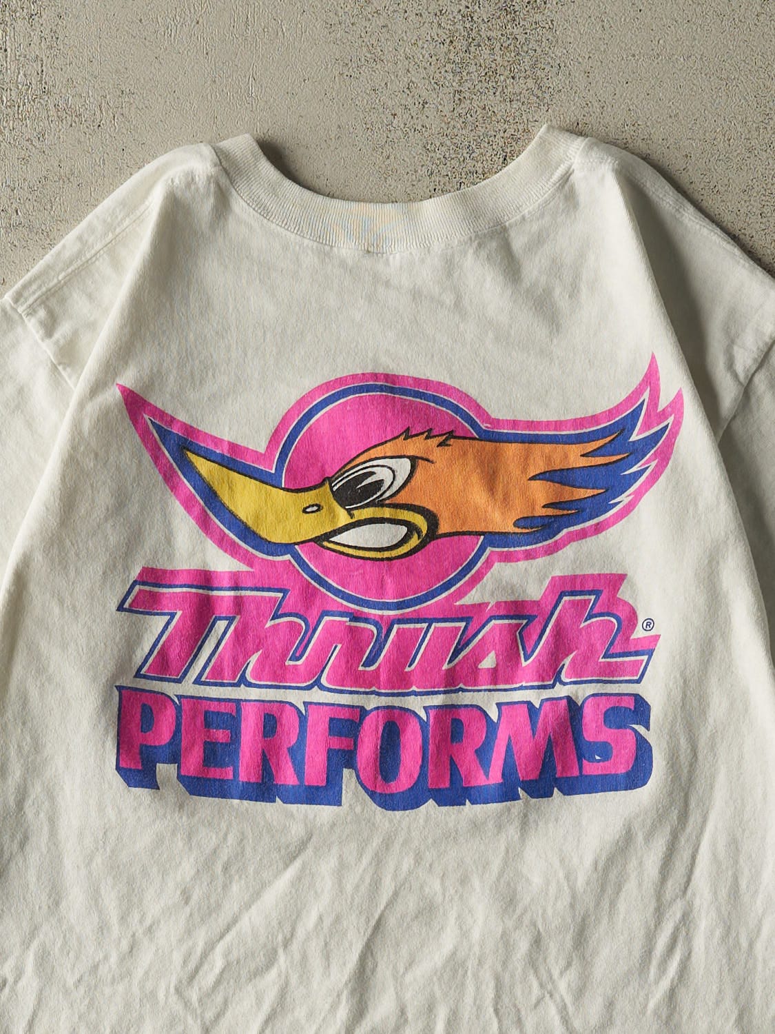 Vintage 80s White Makara Single Stitch Racing Tee (L/XL)