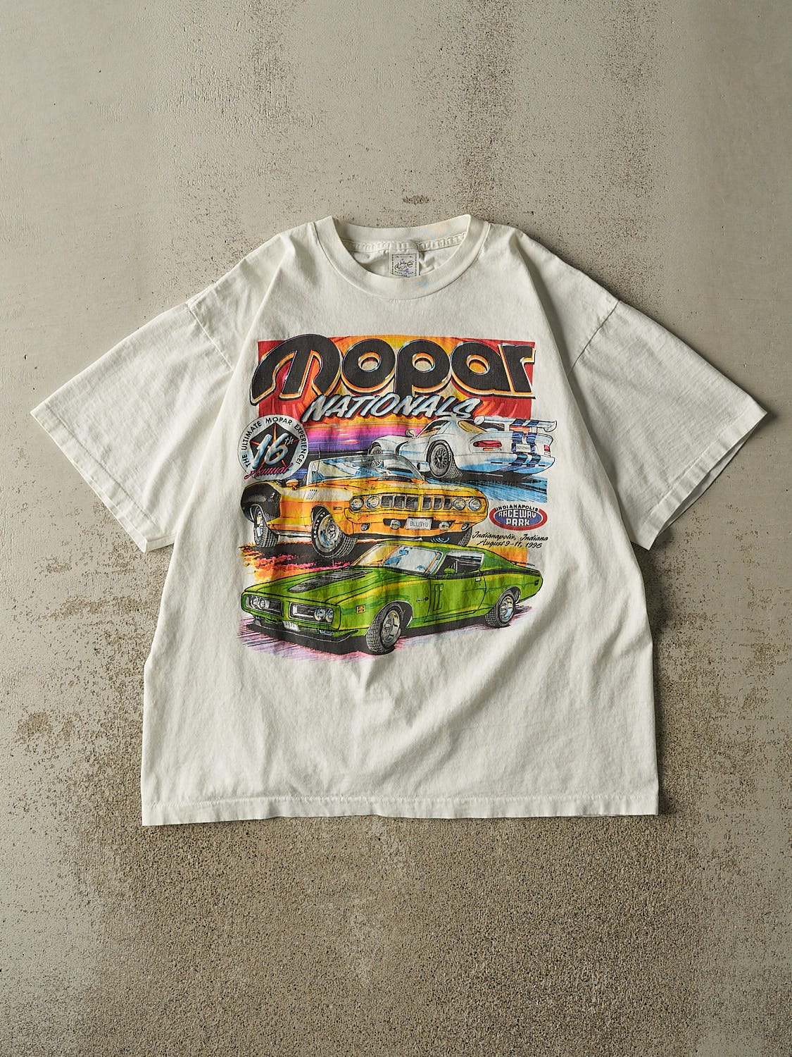 Vintage 96' White Mopar Nationals Racing Tee (L/XL)