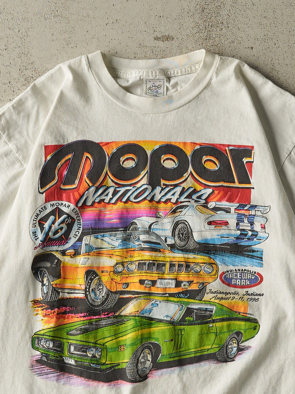 Vintage 96' White Mopar Nationals Racing Tee (L/XL)