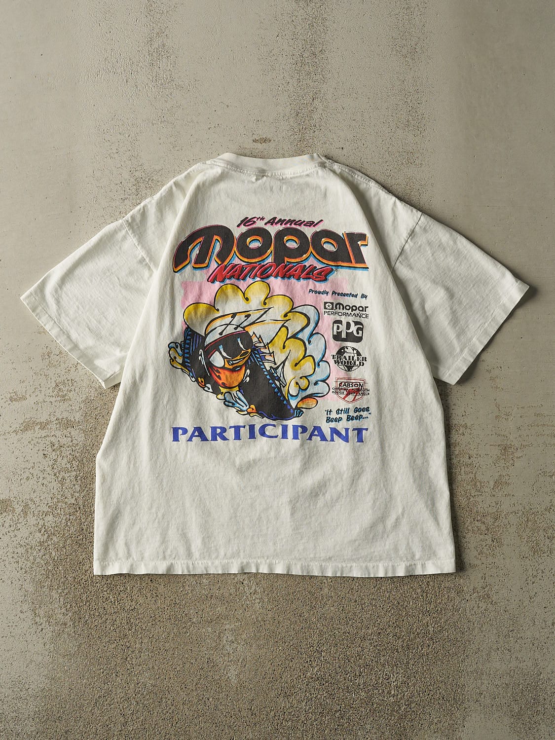 Vintage 96' White Mopar Nationals Racing Tee (L/XL)
