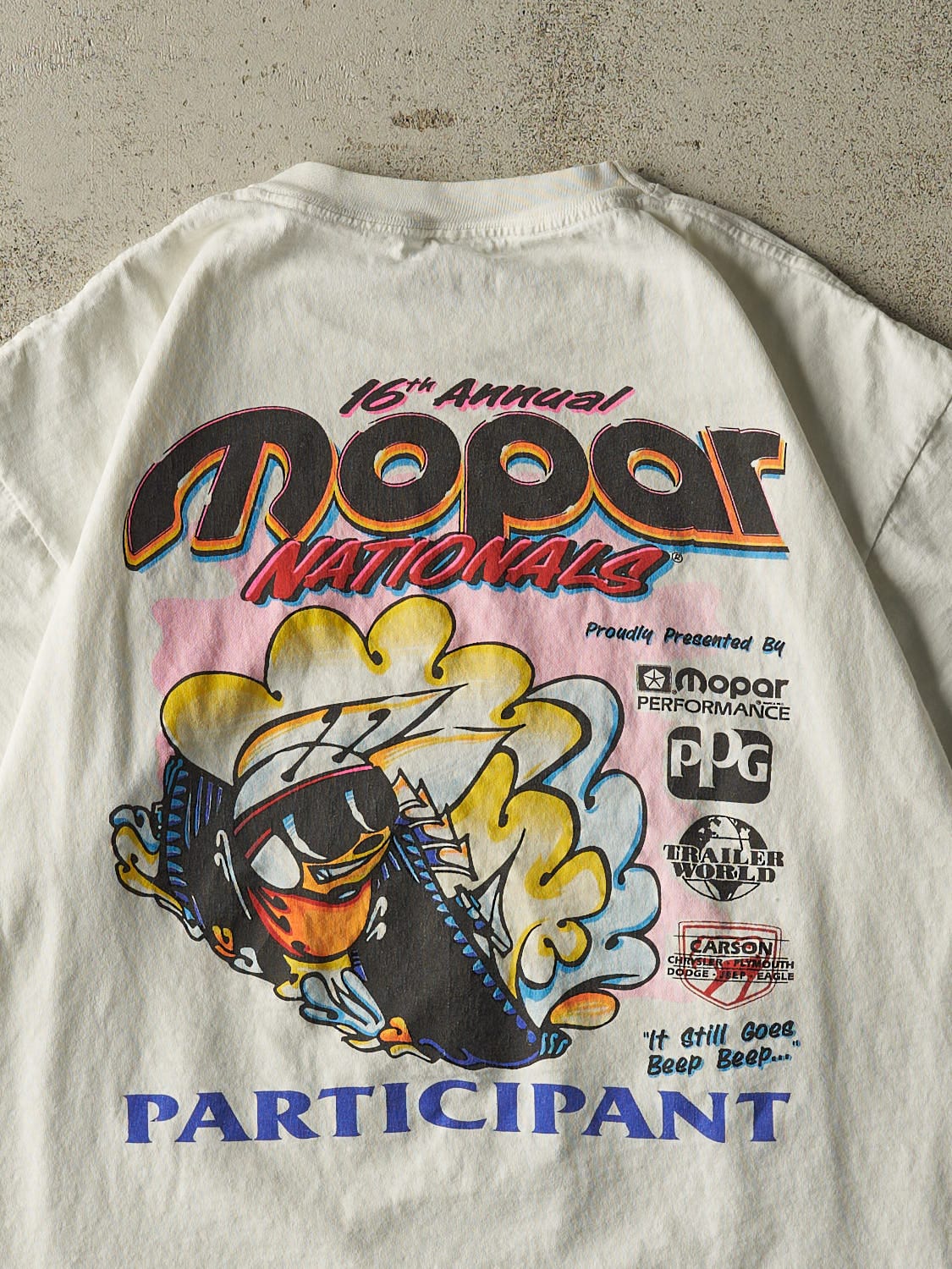 Vintage 96' White Mopar Nationals Racing Tee (L/XL)