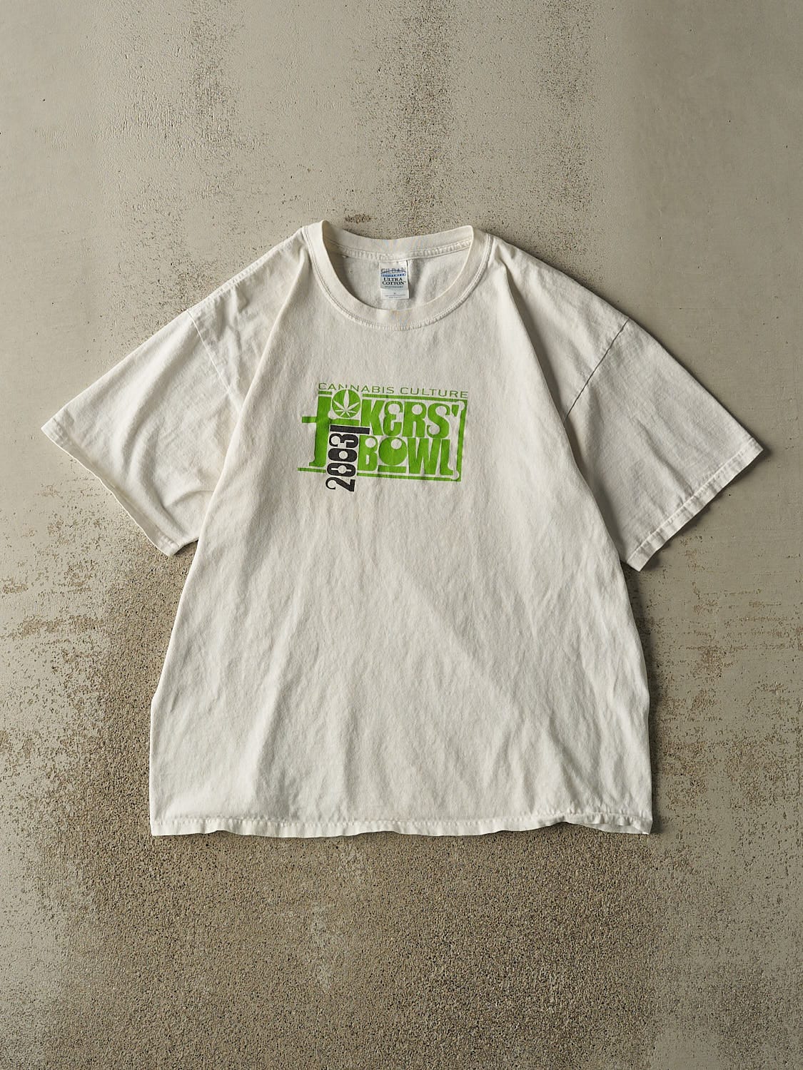 Vintage 03' White Cannabis Culture Jokers Bowl Tee (L/XL)
