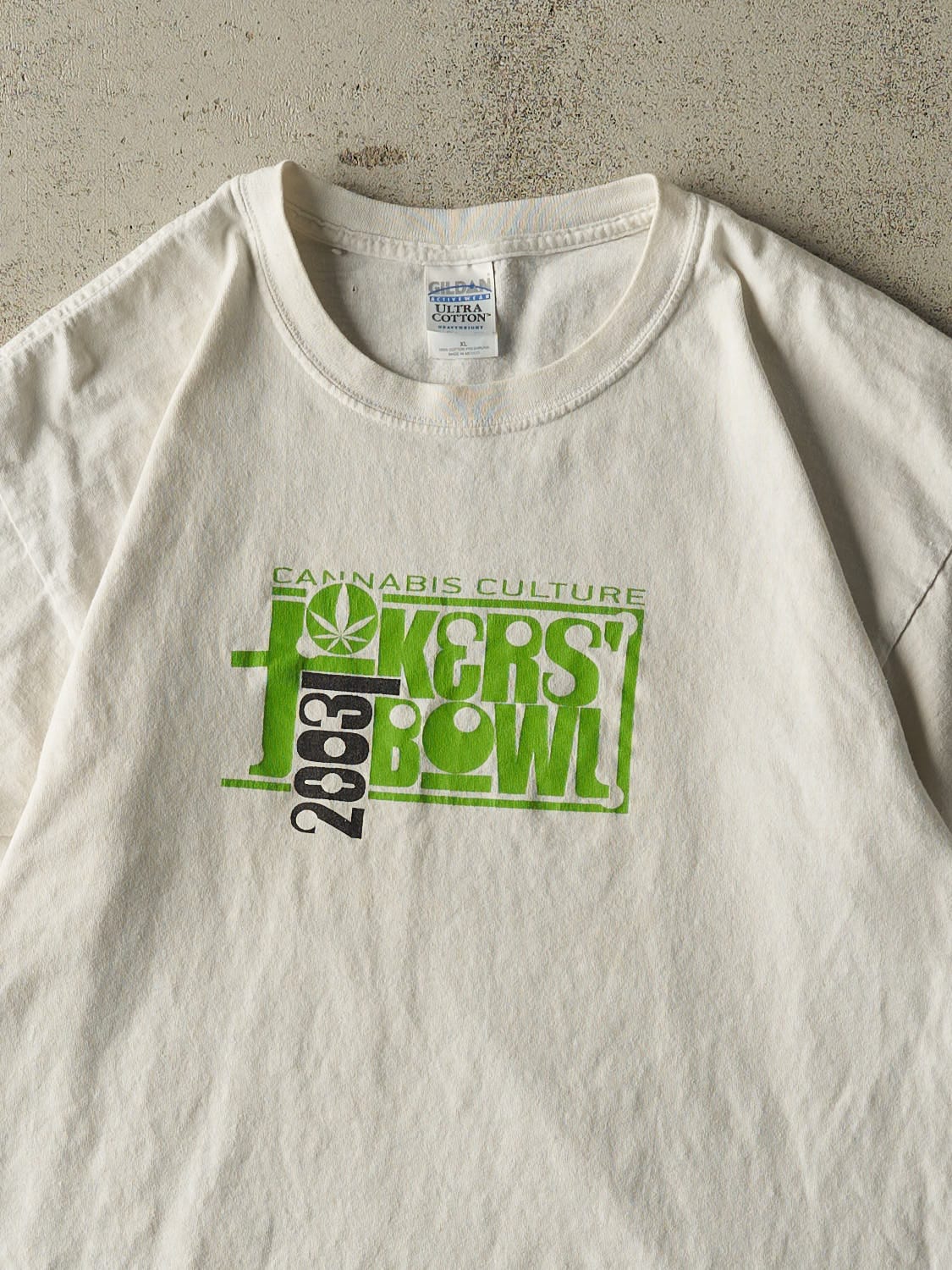Vintage 03' White Cannabis Culture Jokers Bowl Tee (L/XL)