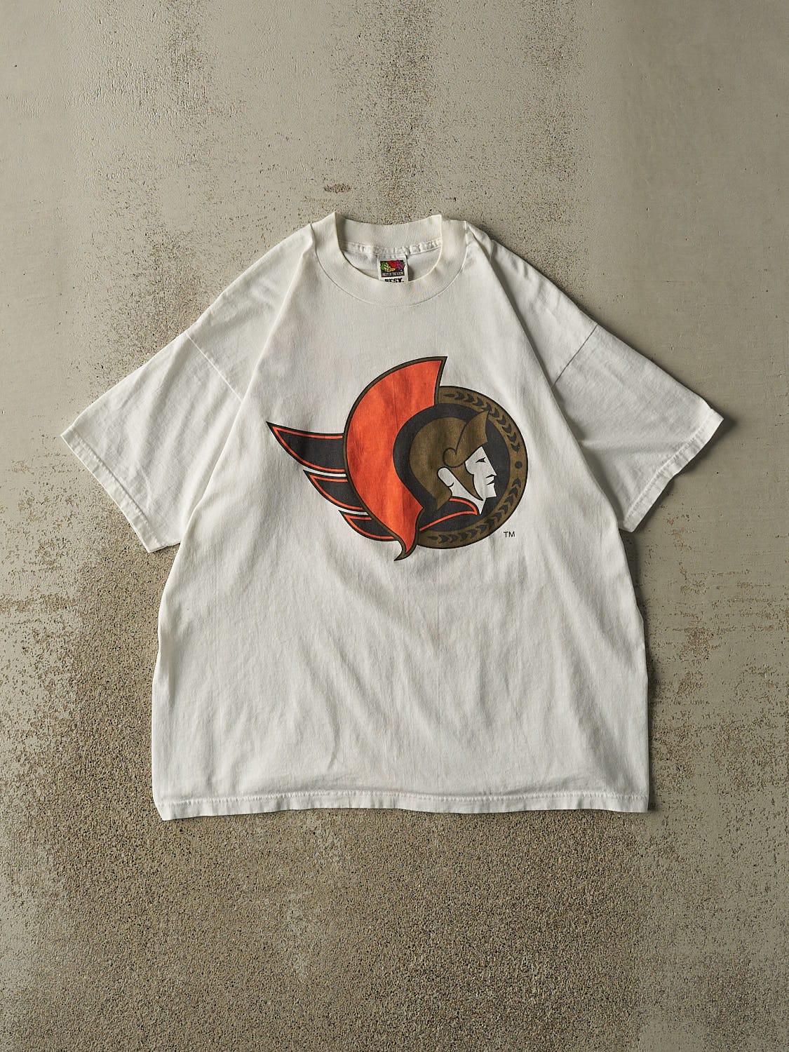 Vintage 90s White Ottawa Senators Tee (L)