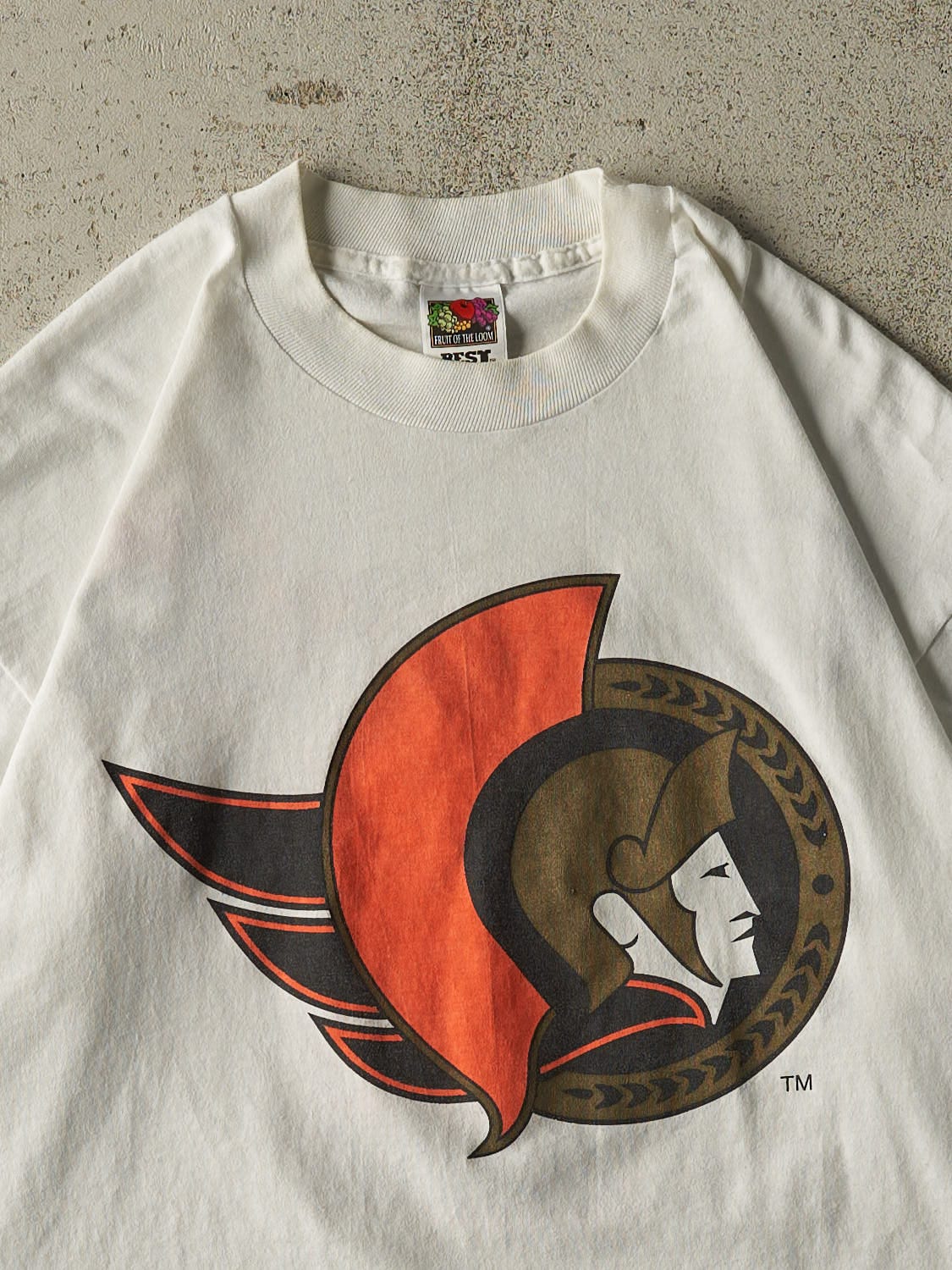 Vintage 90s White Ottawa Senators Tee (L)