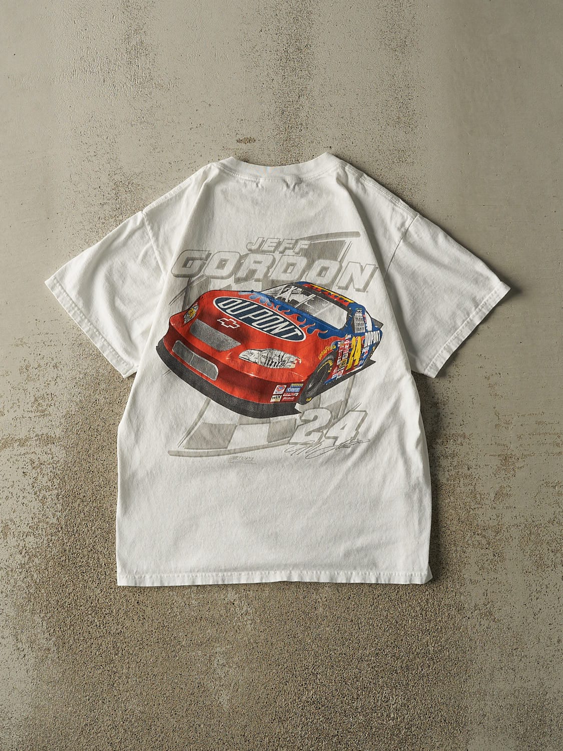 Vintage 03' White Jeff Gordon Nascar Pocket Tee (M)