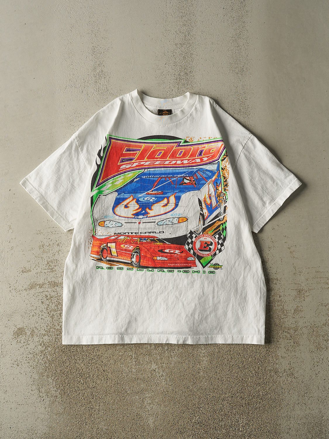 Vintage 01' White Eldora Speedway Racing Tee (XL)