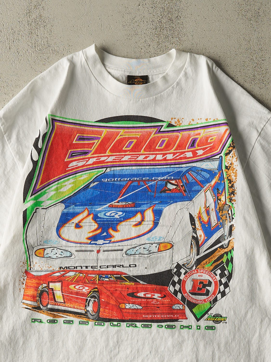 Vintage 01' White Eldora Speedway Racing Tee (XL)