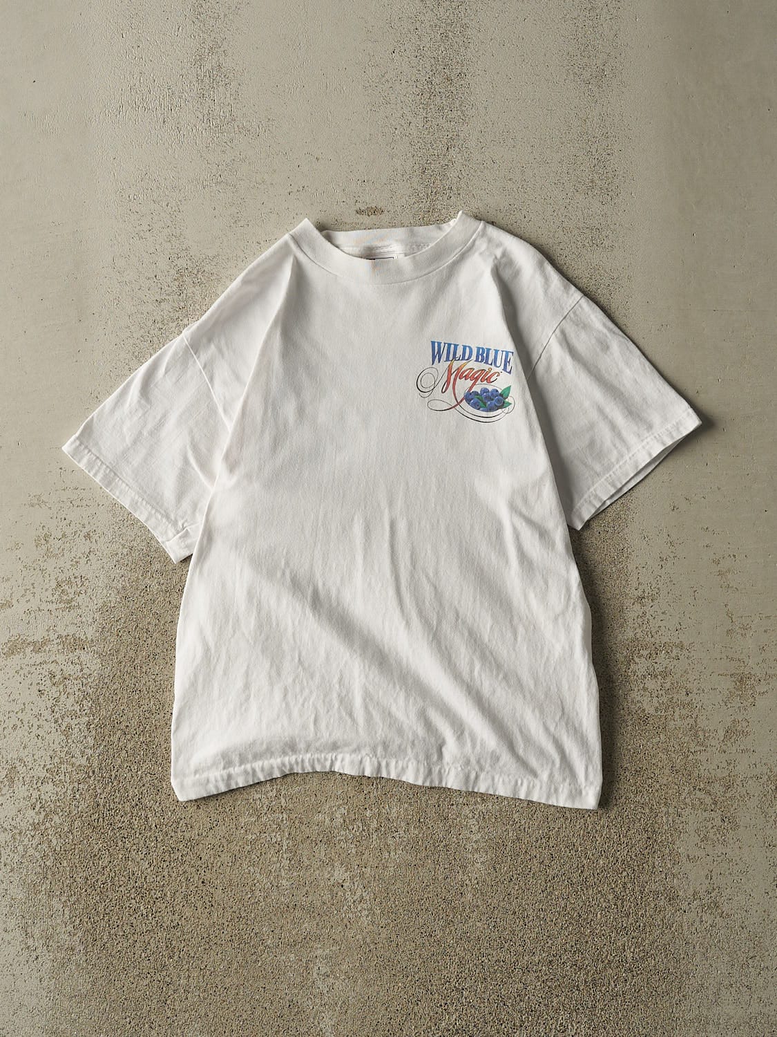 Vintage 94' White Wild Blueberry Tee (S/M)