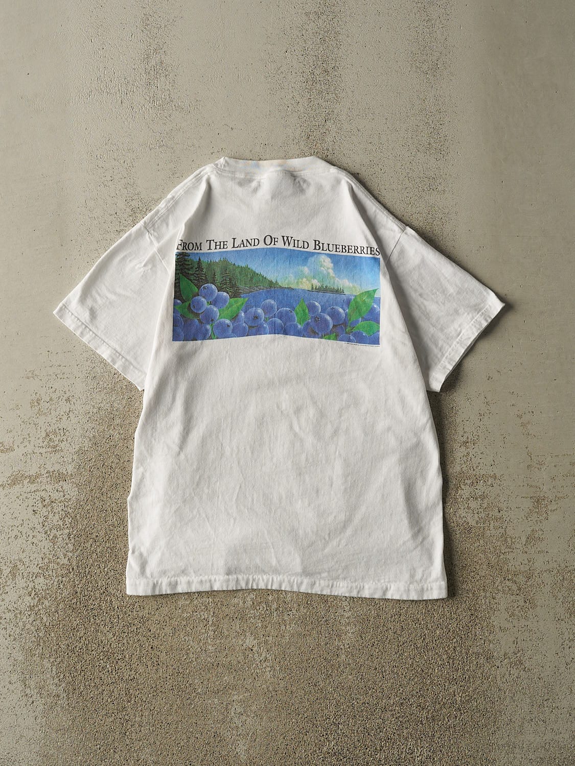 Vintage 94' White Wild Blueberry Tee (S/M)
